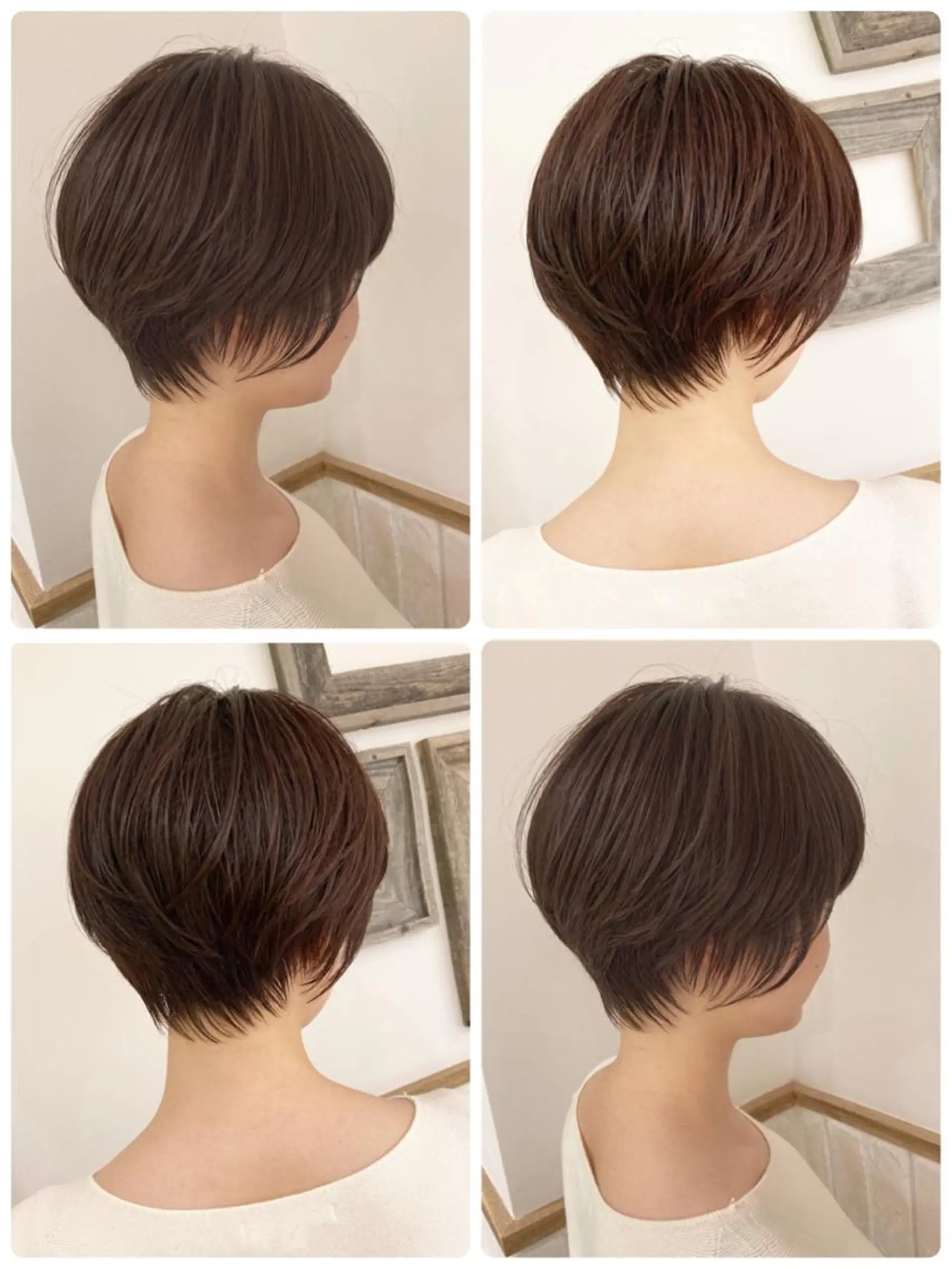 ショート 白髪ぼかしハイライト ヘアアレンジのヘアスタイル