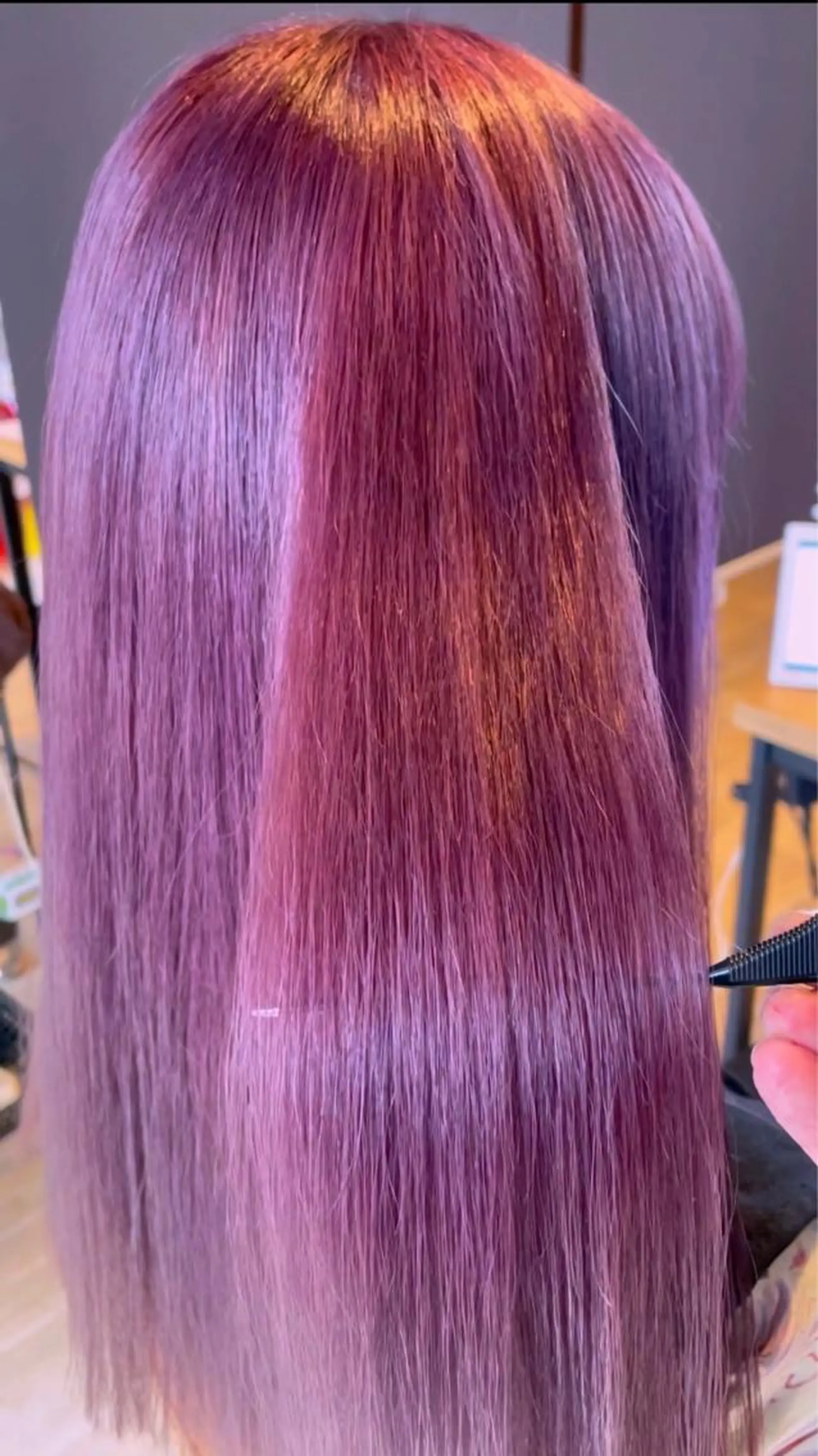 ロング カラー ピンクカラー バイオレットカラー 髪質改善/ブリーチ 田代 龍我のヘアスタイル