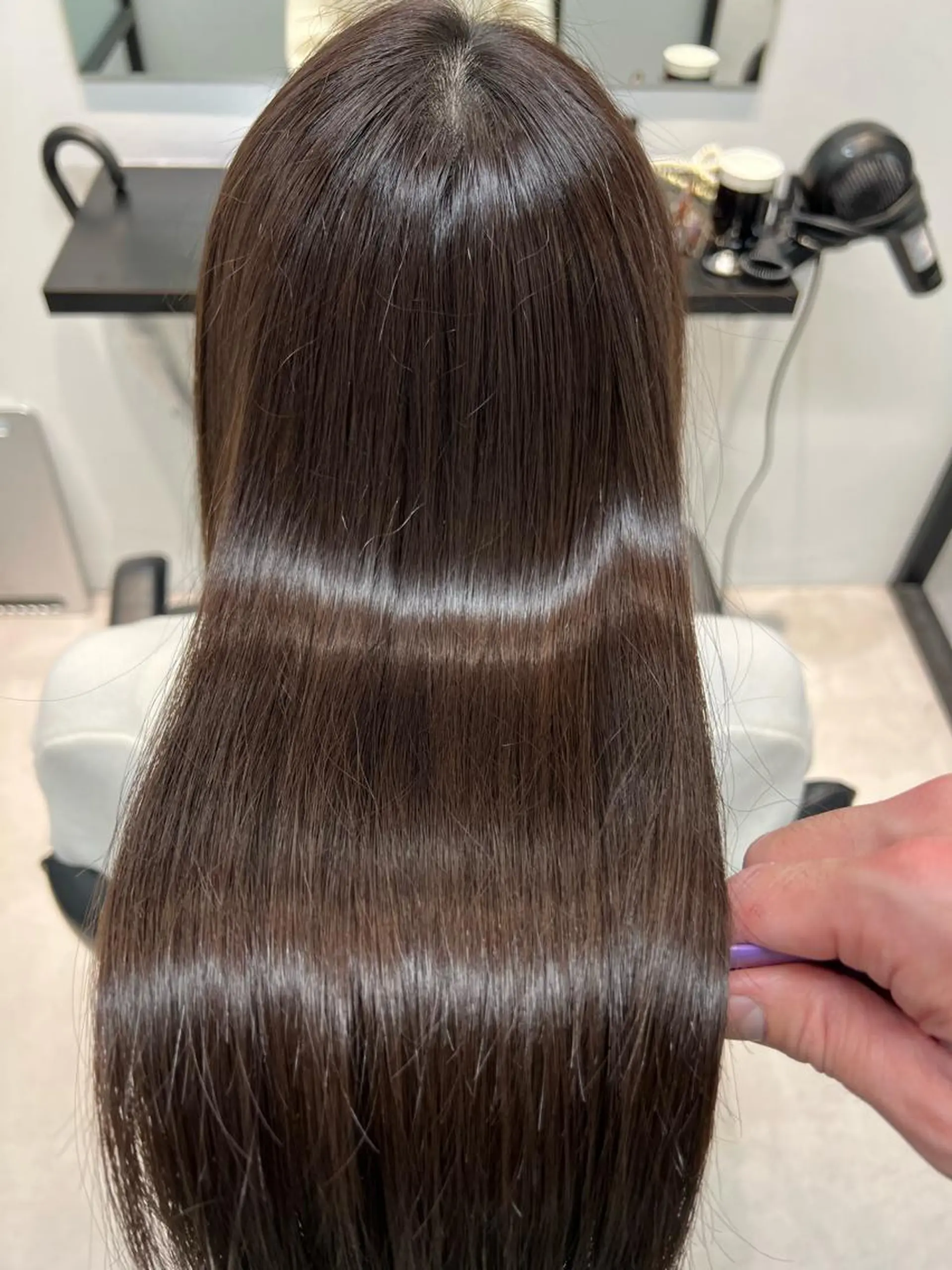 ロング トリートメント 髪質改善/縮毛矯正 艶カラー/珠聡のヘアスタイル