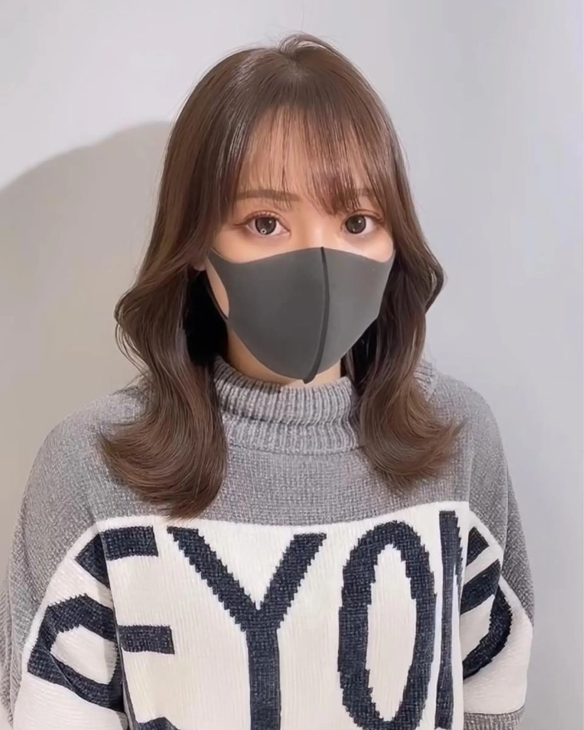 セミロング カット トリートメント 韓国ヘア/レイヤー/ 髪質改善のヘアスタイル