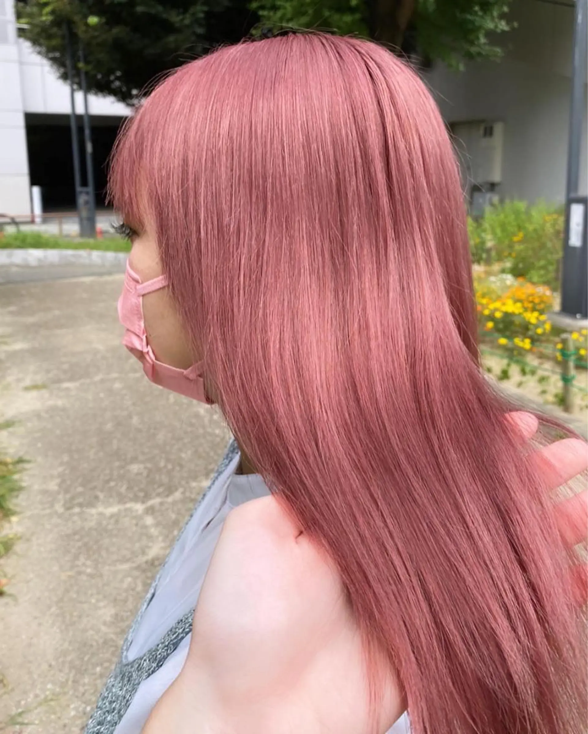 カラー ピンクカラー カット ヘアカラー トリートメント 鈴木直之/ハイトーン /ボブ/美髪矯正のヘアスタイル