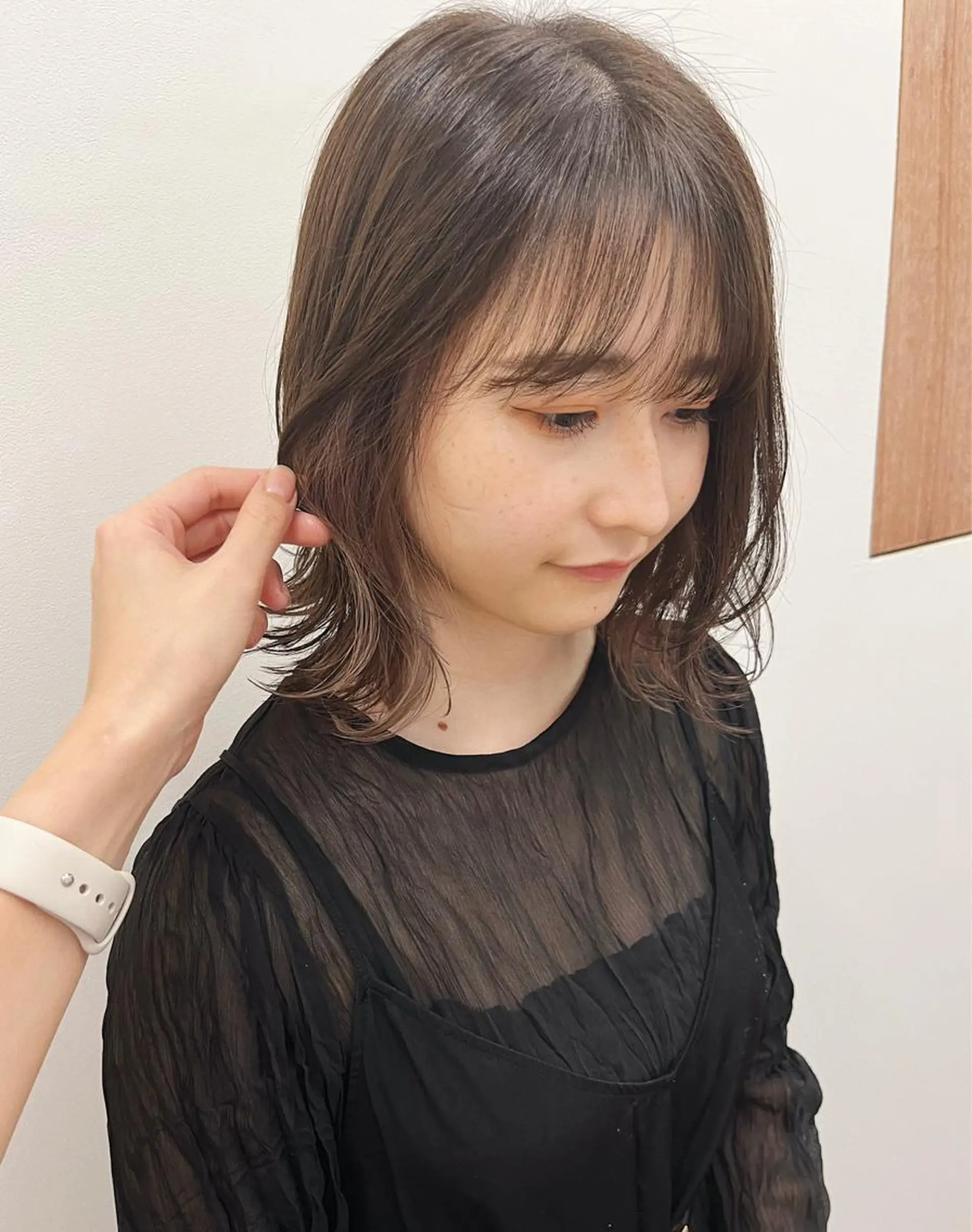 ミディアム パープルカラー 西山 紗耶香🪽 透明感カラー/ボブのヘアスタイル