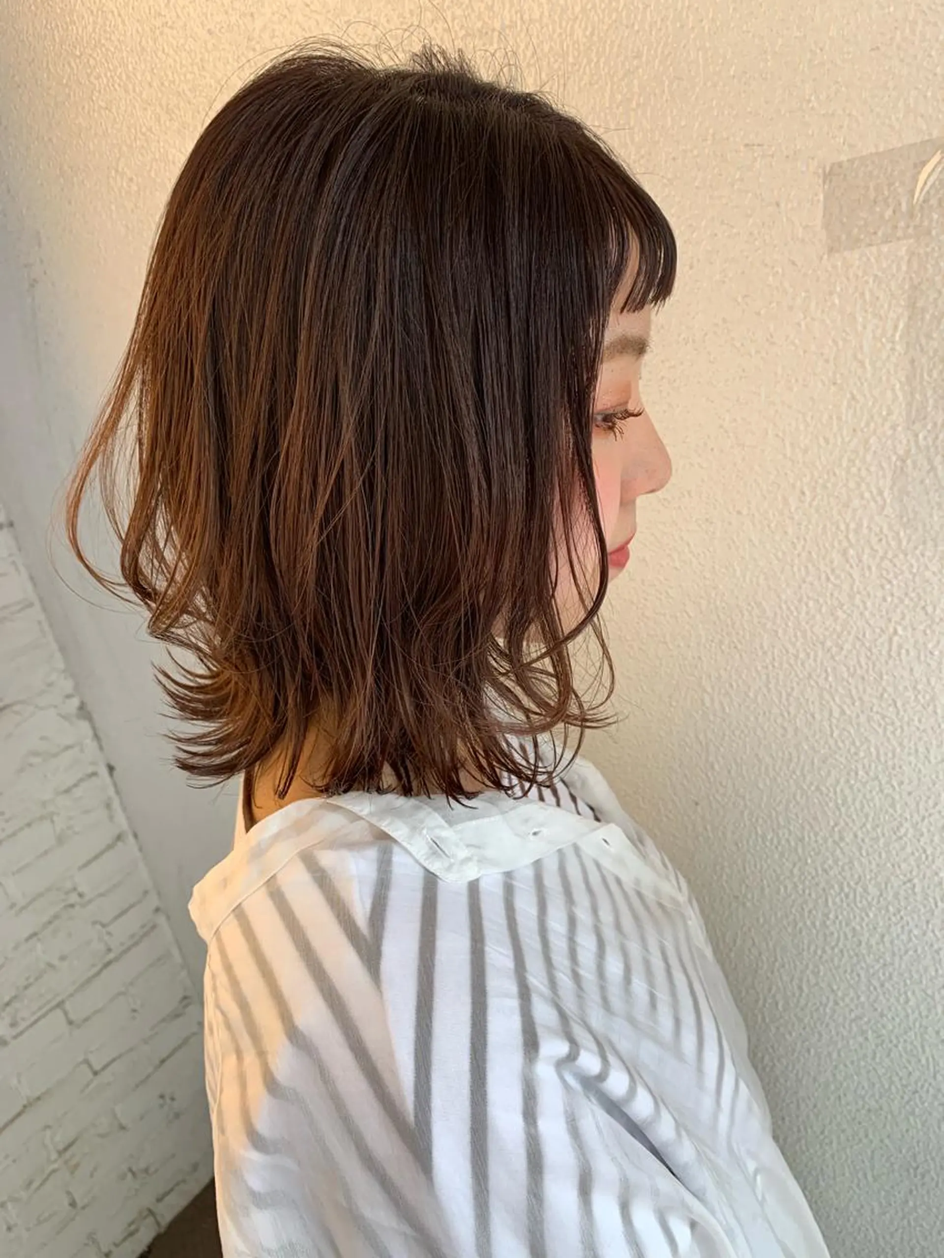 ミディアム カラー ハッシュカット/ボブ /レイヤー/彩奈のヘアスタイル