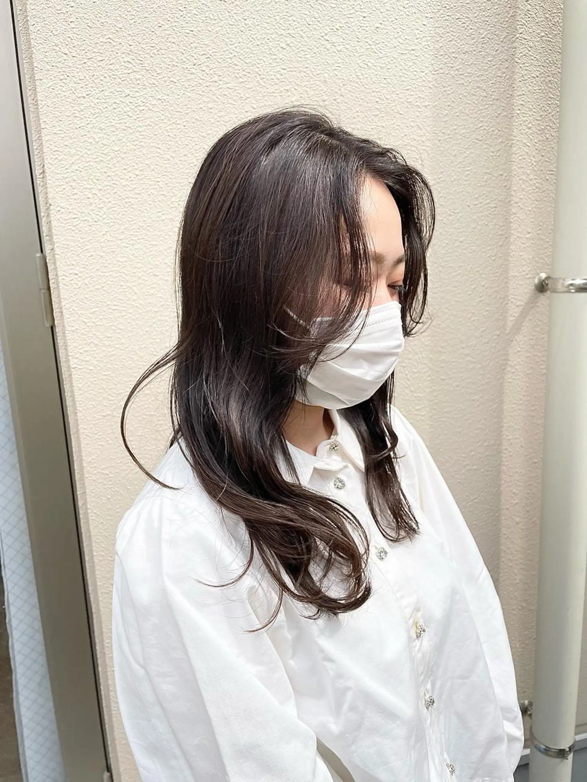 ロング カラー ハイライトカラー ハイライト Rin:nel hair所属・Takanishi くすみベージュカラーのヘアスタイル