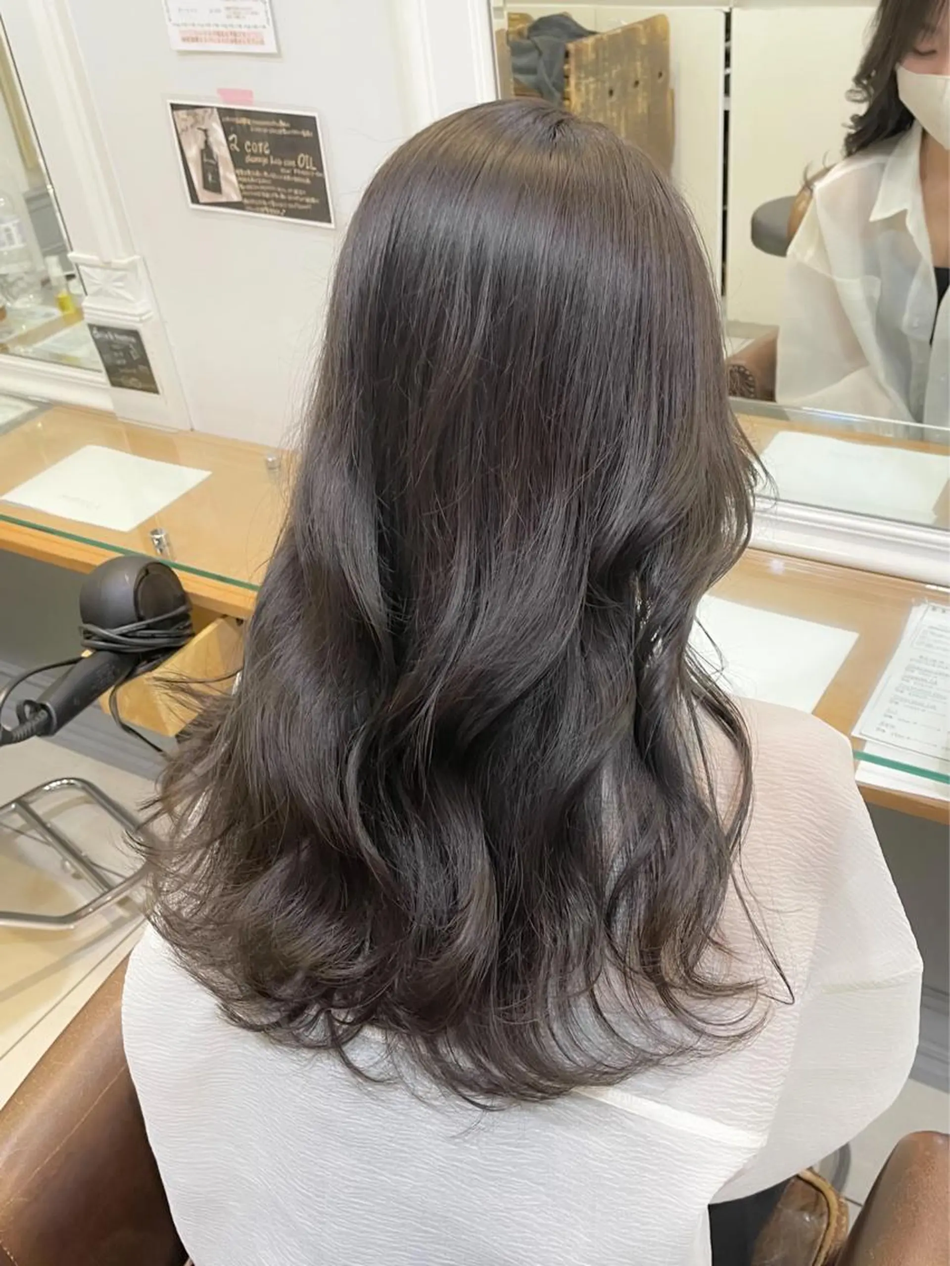 ロング カラー 透明感カラー くびれヘア エギョモリ 顔まわりレイヤー 顔周りカット カット ヘアカラー トリートメント 横浜/レイヤーカット /韓国ヘア/佐藤記正のヘアスタイル