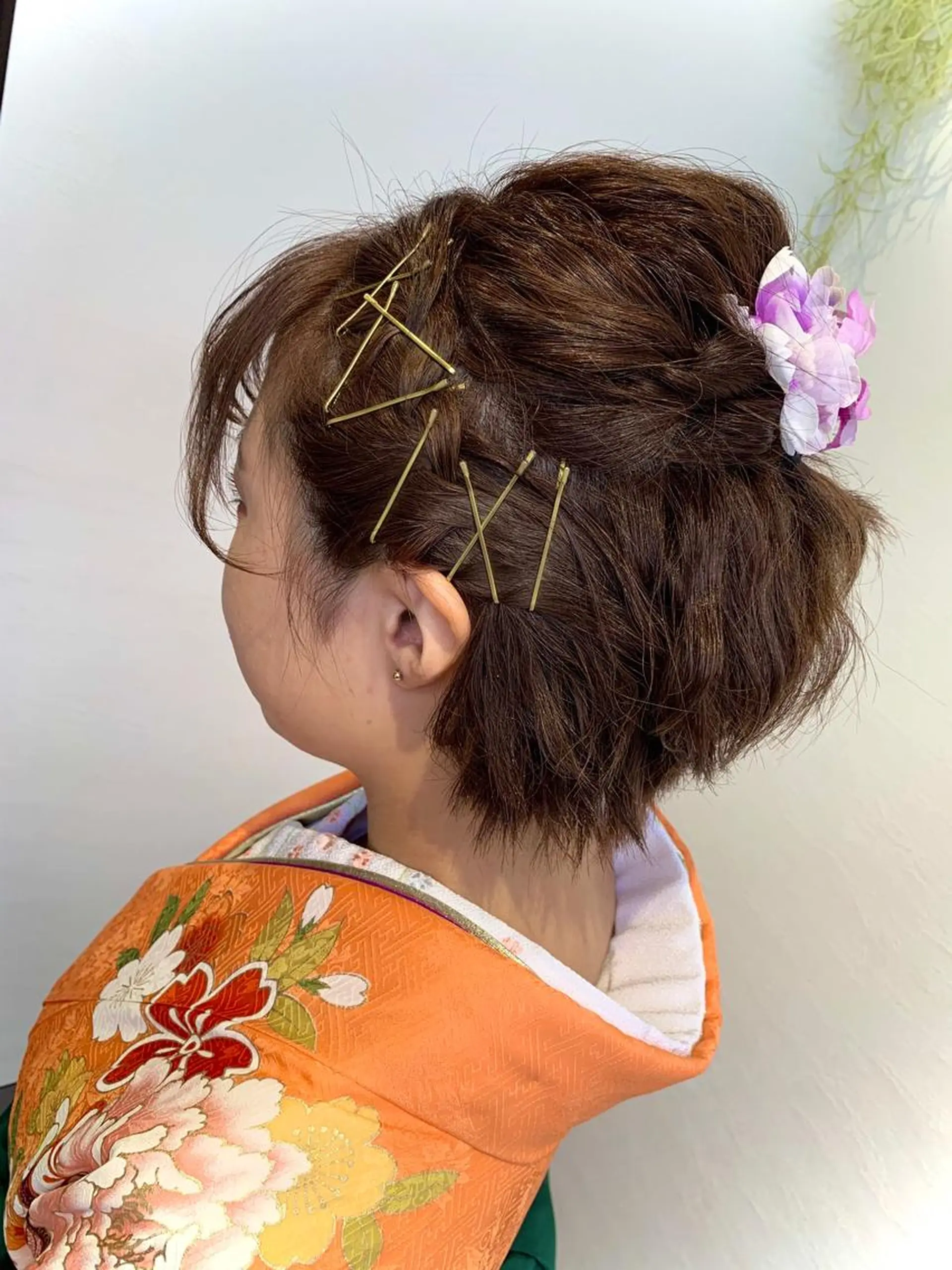 ショート ヘアアレンジ ショートヘア ヘアセット ショート×カラー 🦊堀米早紀【荻窪】のマツエク・マツパデザイン