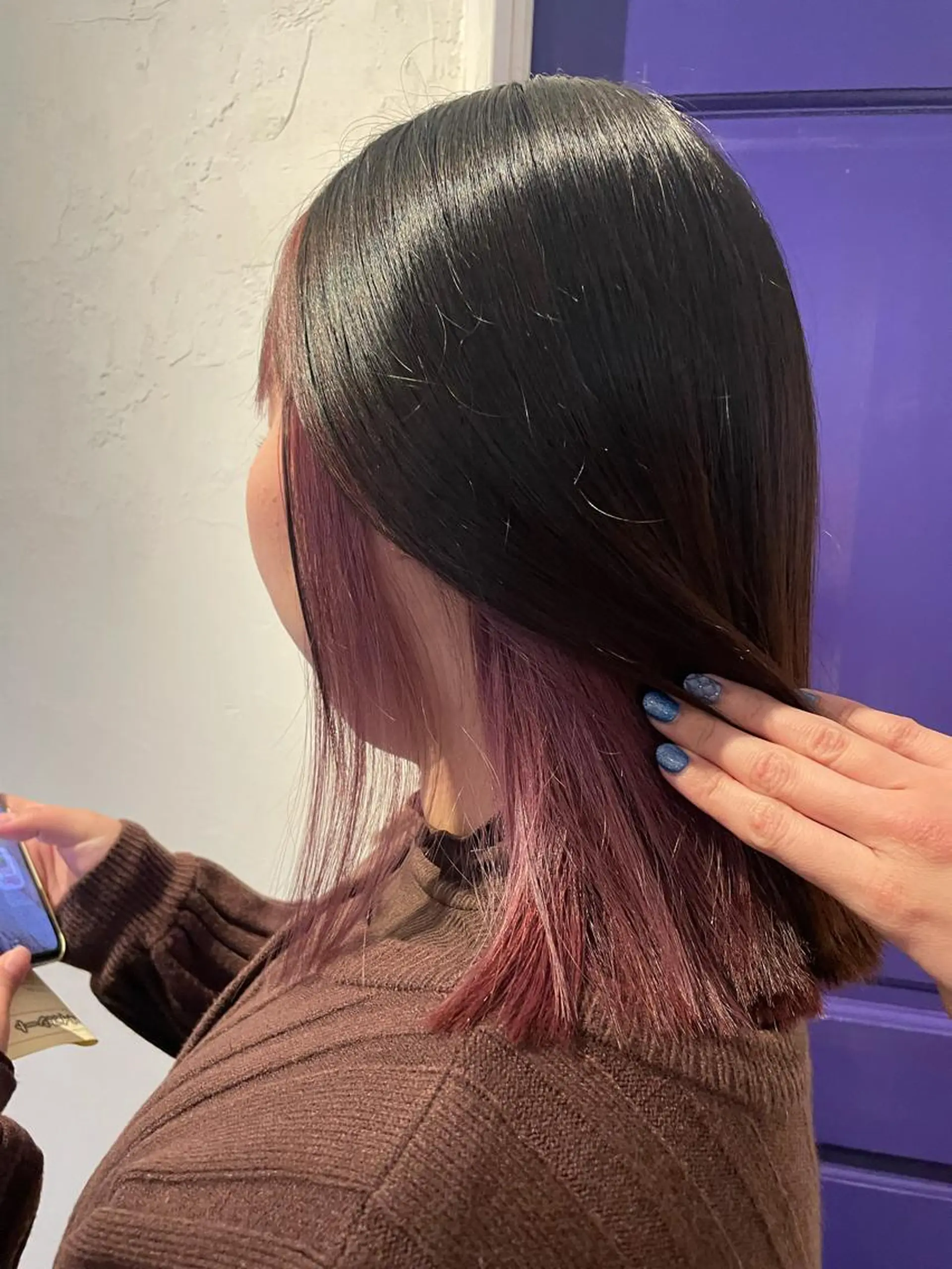 ミディアム カラー アディクシーカラー インナーカラー ピンクカラー Men's hair salon First 中百舌鳥店所属・First なかもず 店 YUKIのヘアスタイル