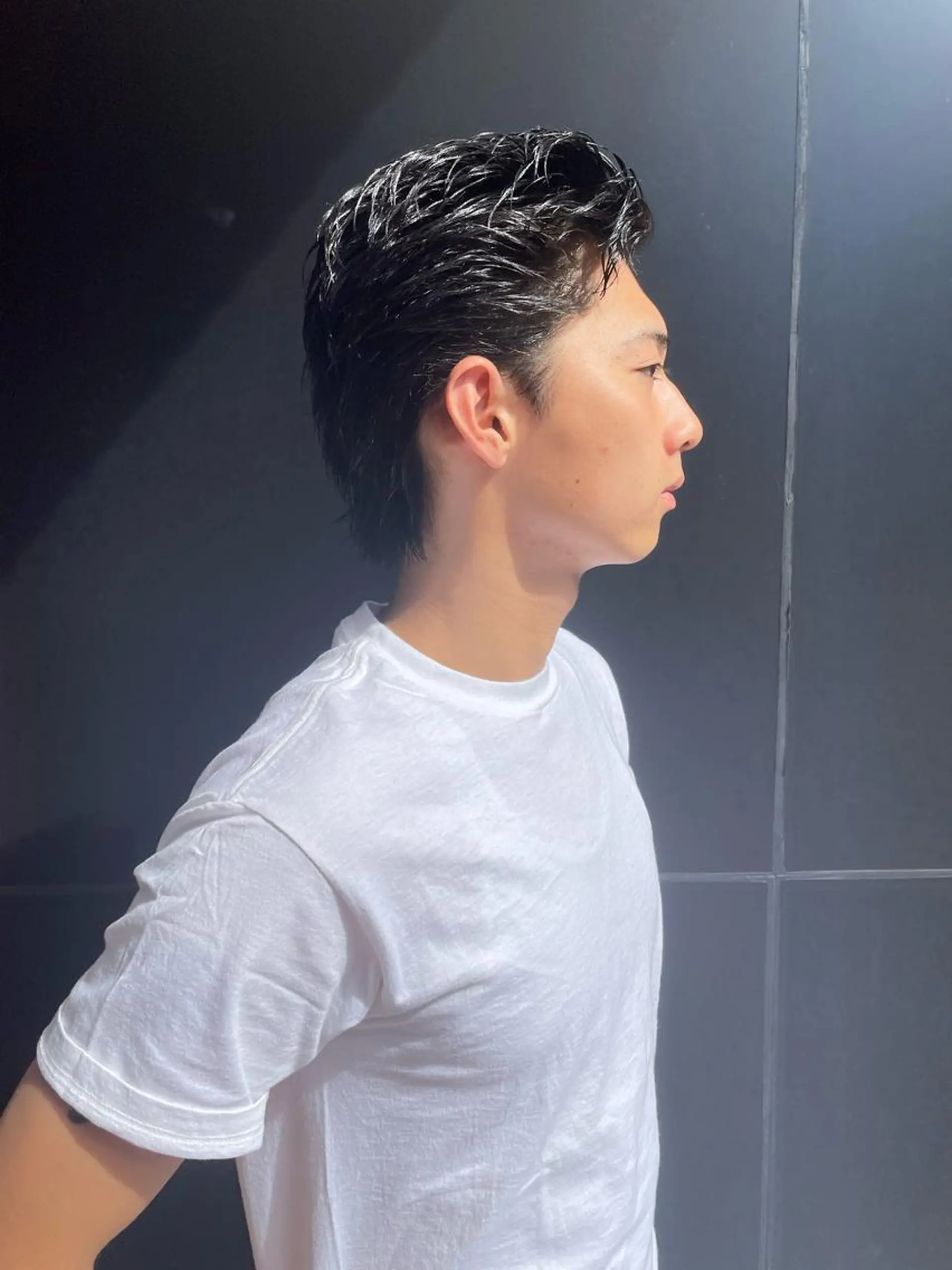 メンズ カット スパイキーパーマ 柏NO1 藤本葉のヘアスタイル
