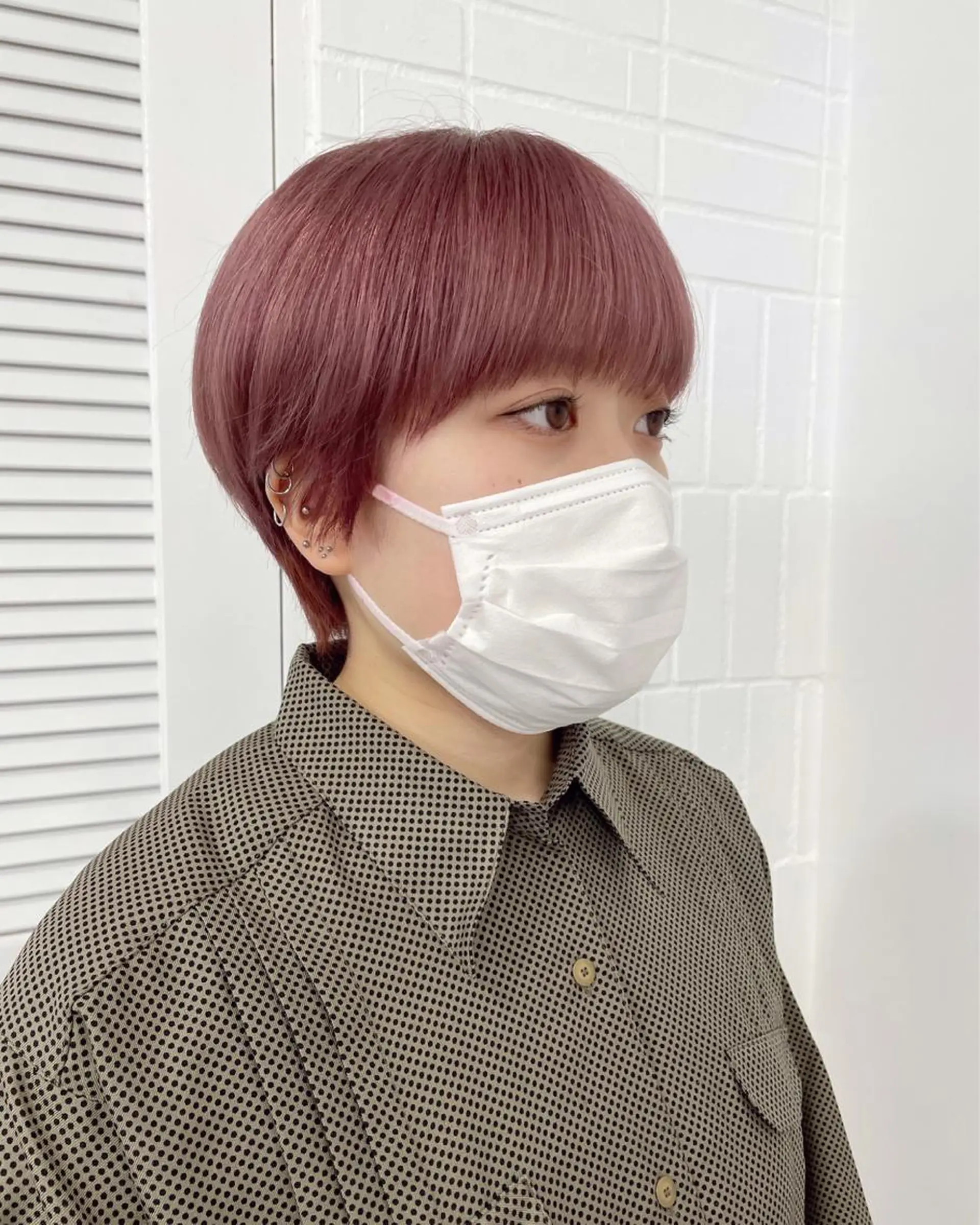 ショート カラー ヘアアレンジ ベージュカラー ピンクカラー ピンクベージュ ヘアカラー トリートメント ボブ×柔らかいカラー 🩰misaki𓍼のヘアスタイル