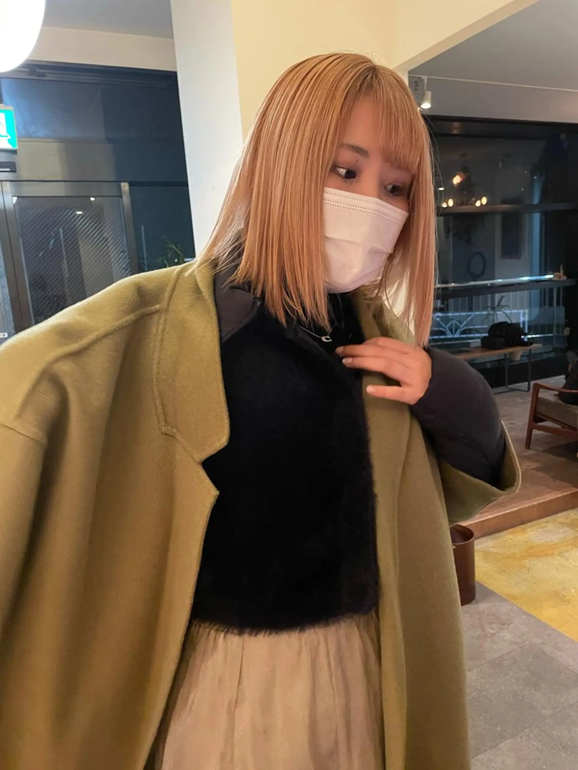 ミディアム カラー レイヤーパーマ🪐 伽羅のヘアスタイル