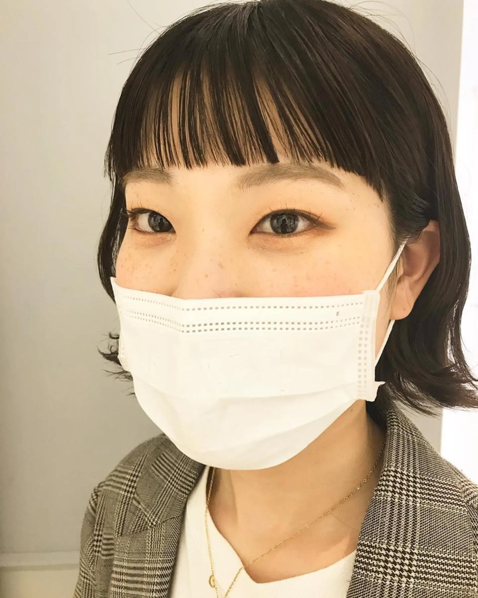 セミロング シースルーバング 🥛洒落髪小顔cut なら龍崎🥛のヘアスタイル