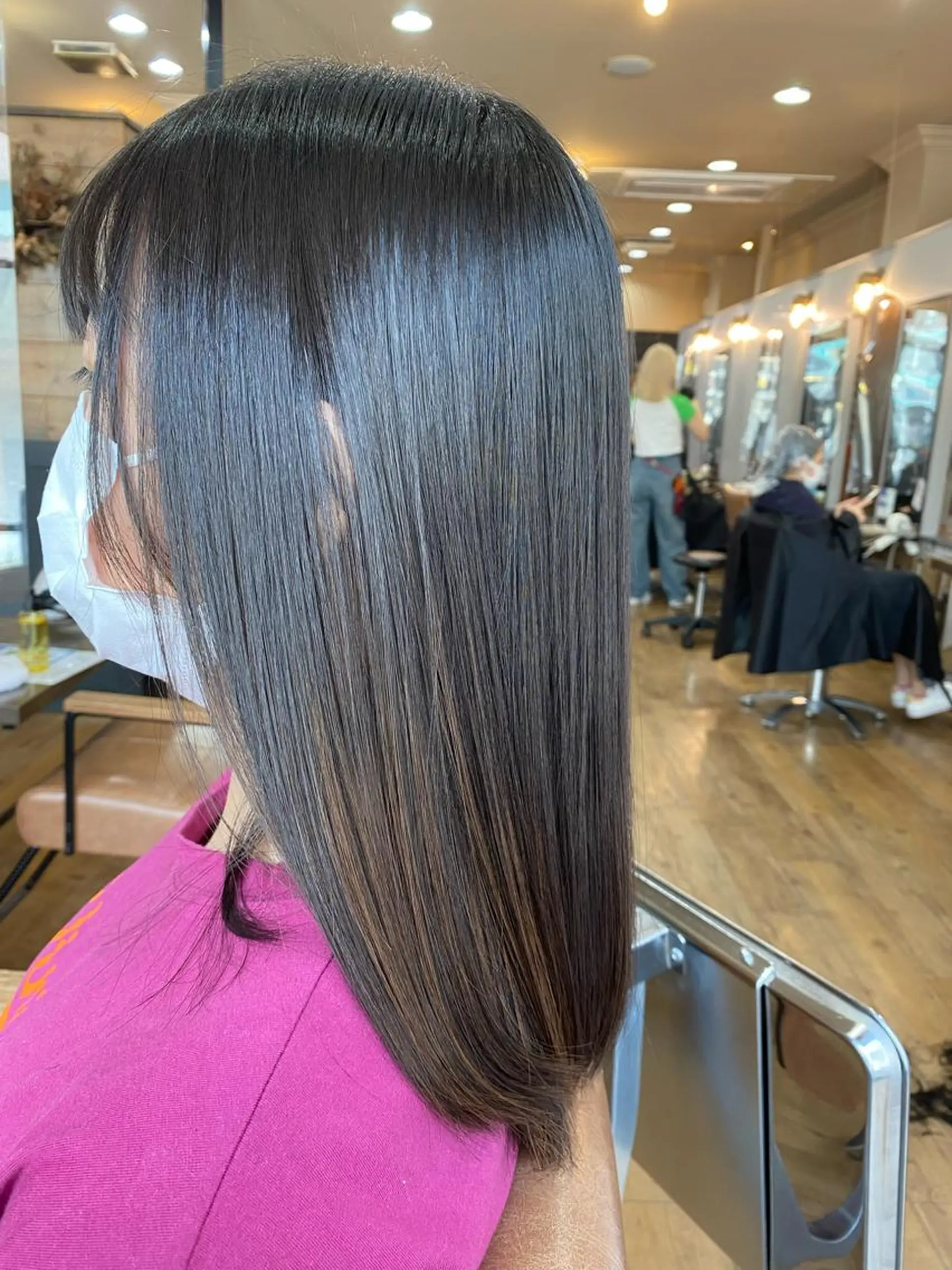 セミロング 髪質改善 トリートメント トリートメント ケアカラーリスト✂️ SHIAN   フジのヘアスタイル