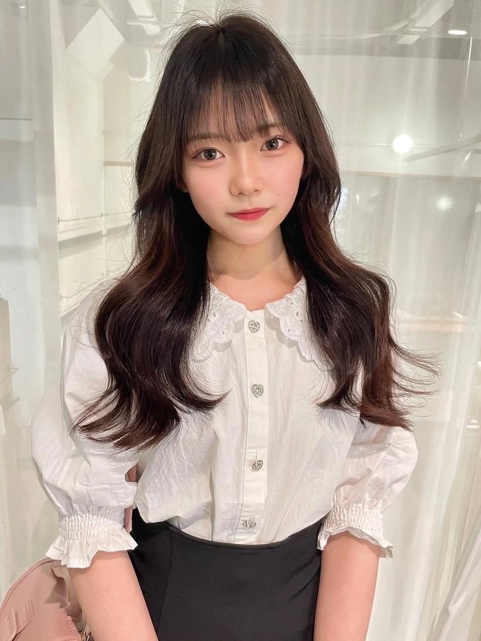 ミディアム くびれヘア エギョモリ ヨシンモリ カット ヘアカラー ✨🍀岩崎 唯🍀✨のヘアスタイル