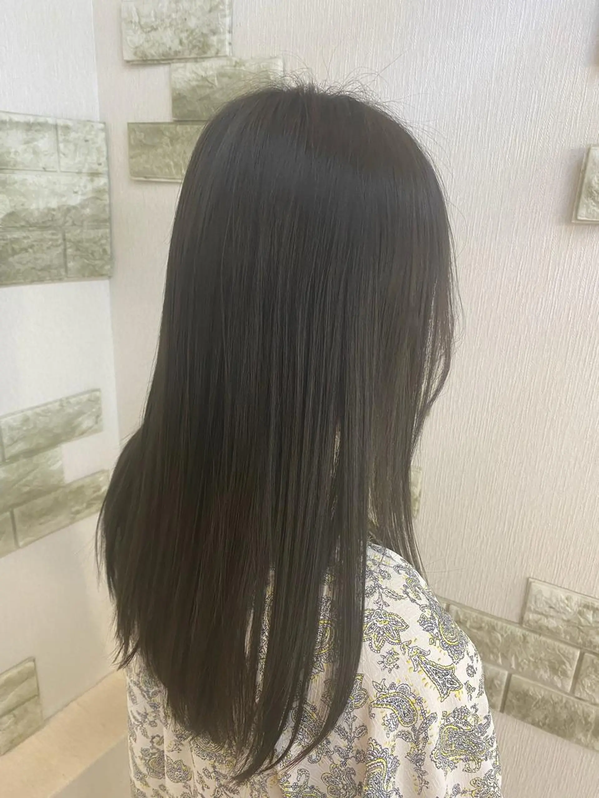 ロング カラー 透明感カラー グレージュ ️🫧押上️🫧はな 🫧うる艶パーマのヘアスタイル