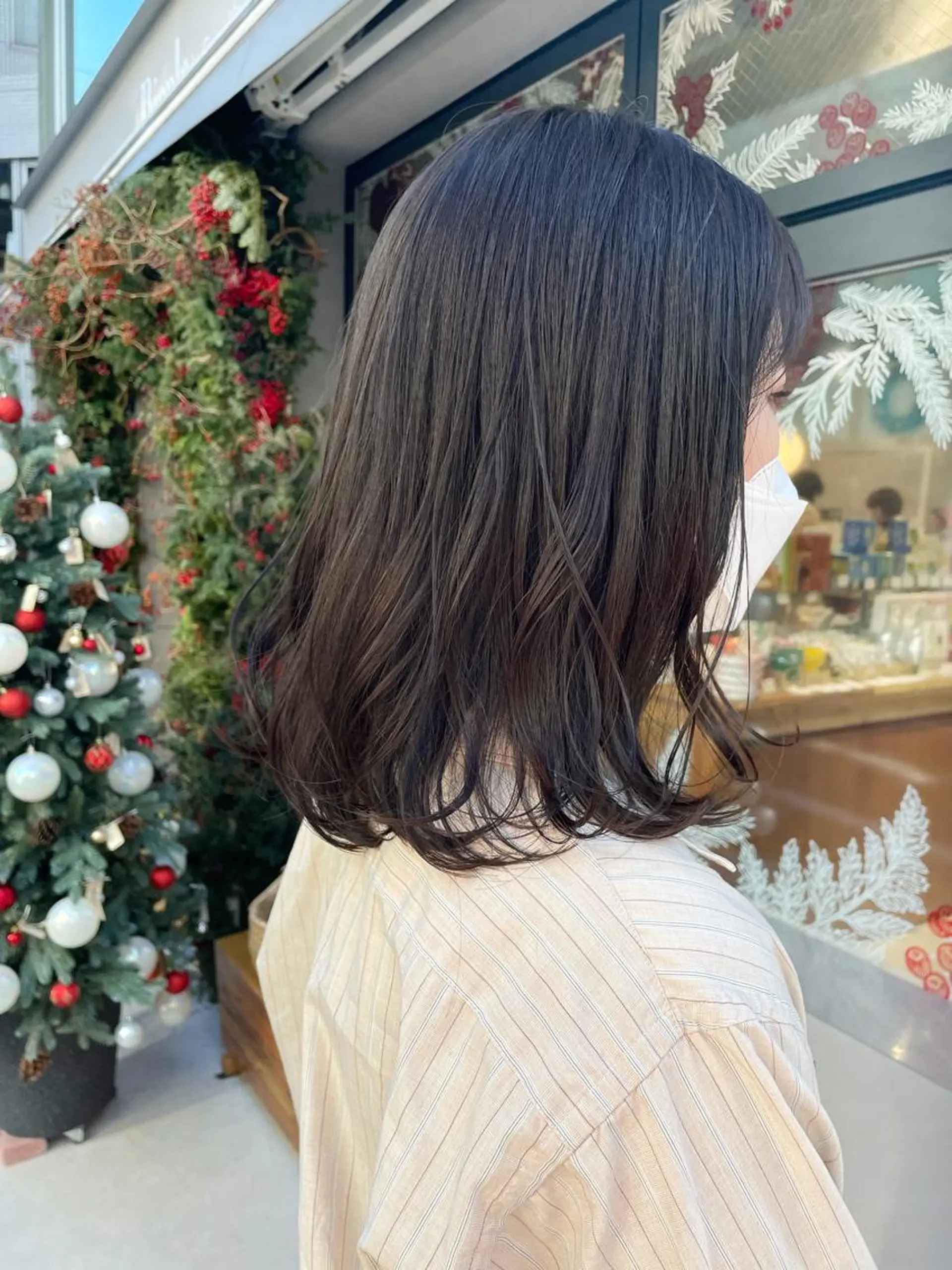 ミディアム カラー ハイライトカラー オリーブカラー ハイライト カット ヘアカラー HIROKI ” stylistのヘアスタイル