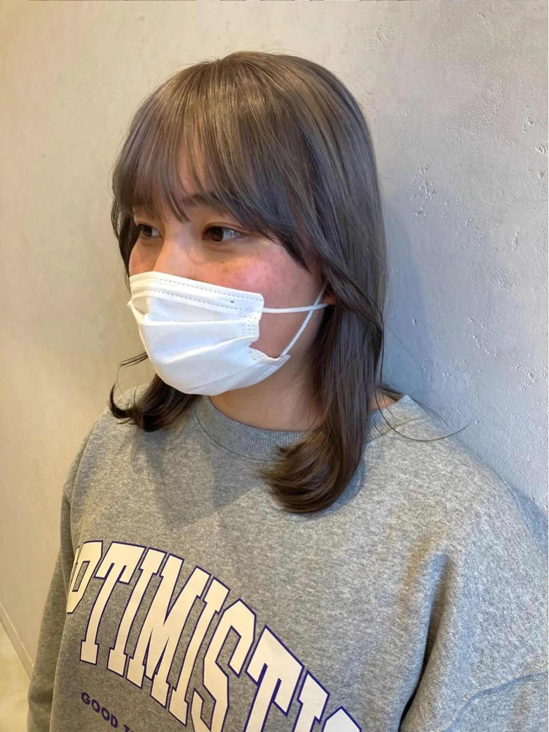 ミディアム カラー ヘアカラー nono/パーマ /顔まわりカット🐈のヘアスタイル