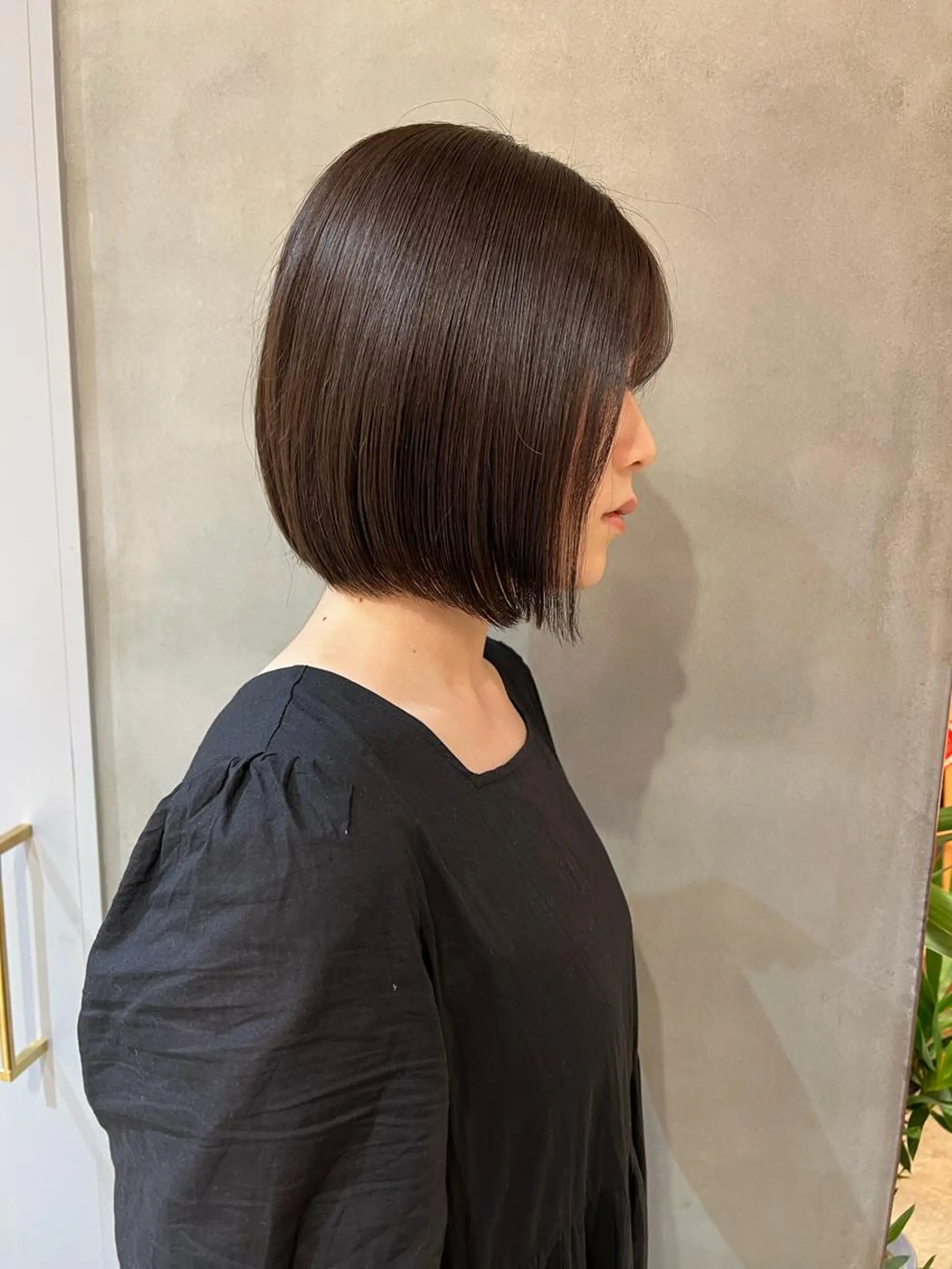 ショート カラー ボブ/巻ける縮毛矯正 /韓国レイヤーはなのヘアスタイル