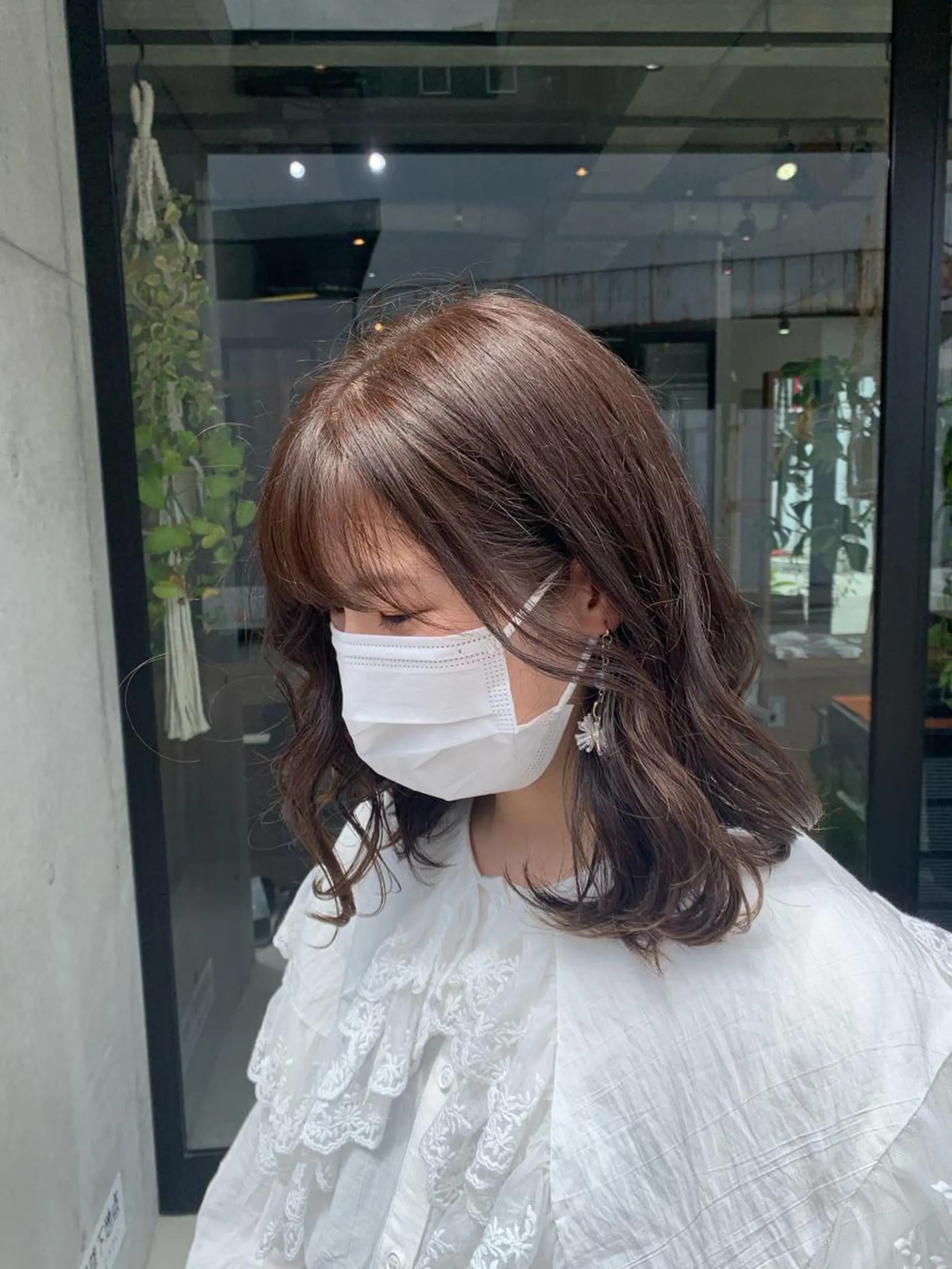 ミディアム ヘアカラー FERIA 池田 比嘉あゆ美のヘアスタイル
