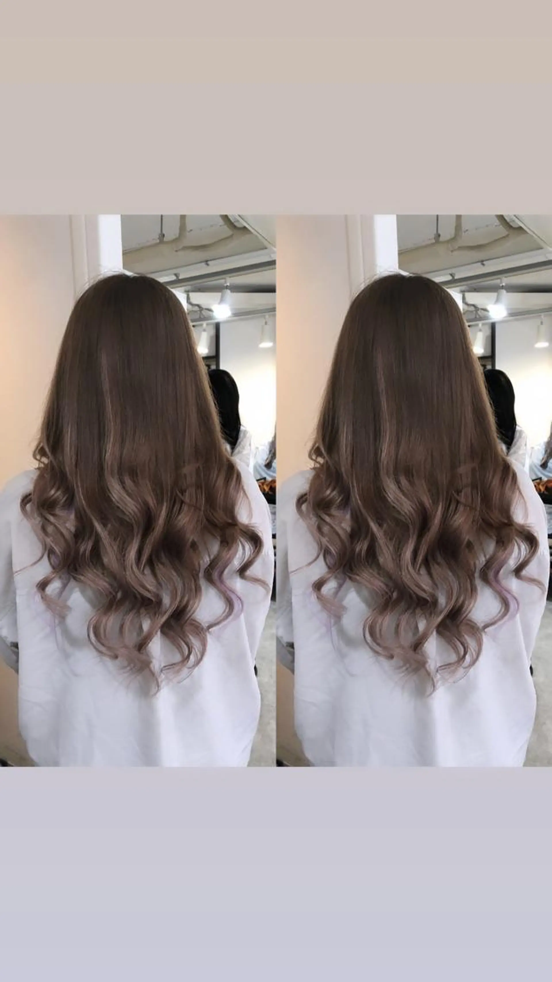 ロング カラー ヘアアレンジ シールエクステ グレージュ ハイライトカラー エクステ ハイライト alpha. カラーエクステ下妻のヘアスタイル