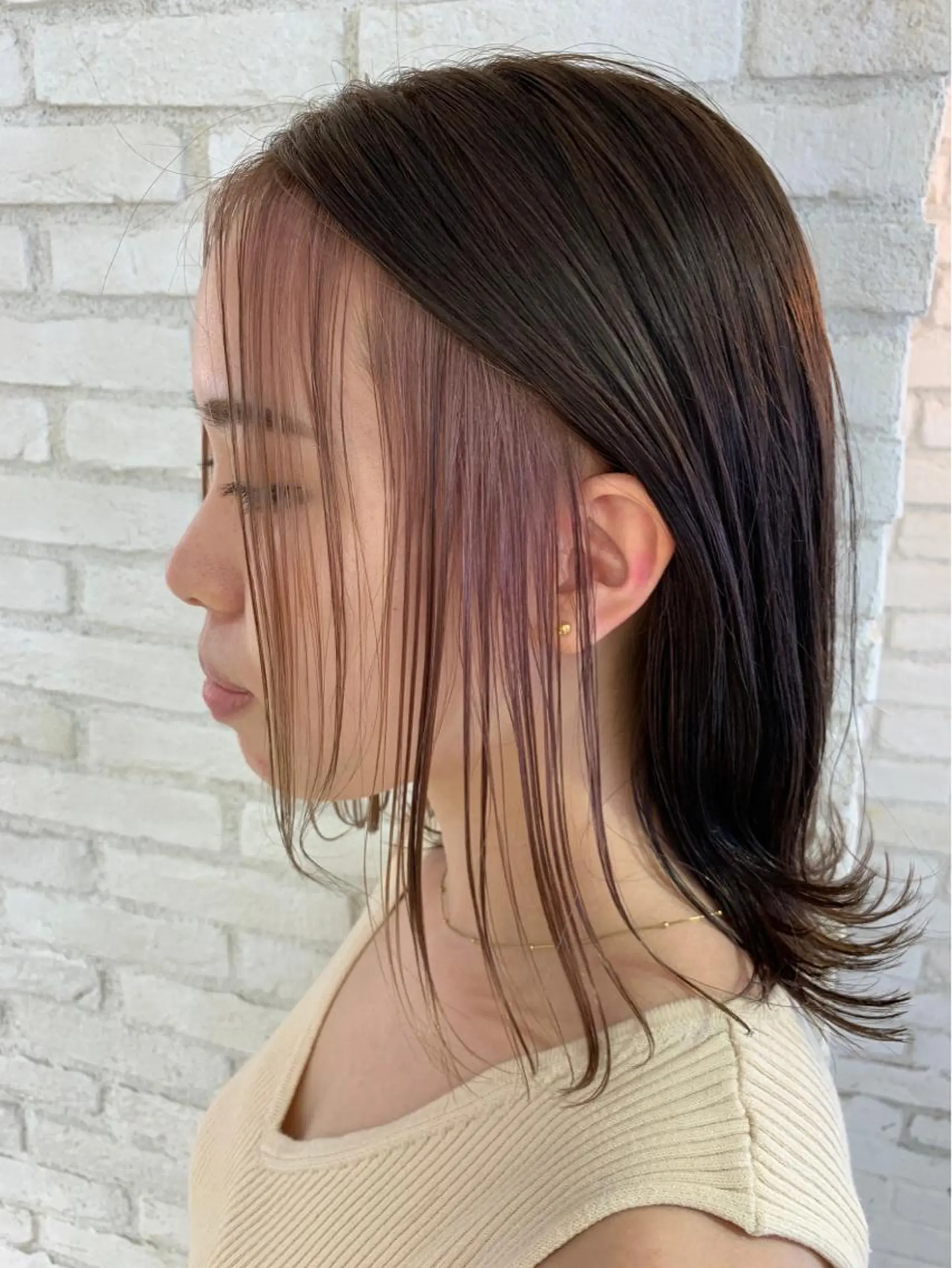 ミディアム カラー 韓国ヘア/艶カラー /田中悠佑のヘアスタイル