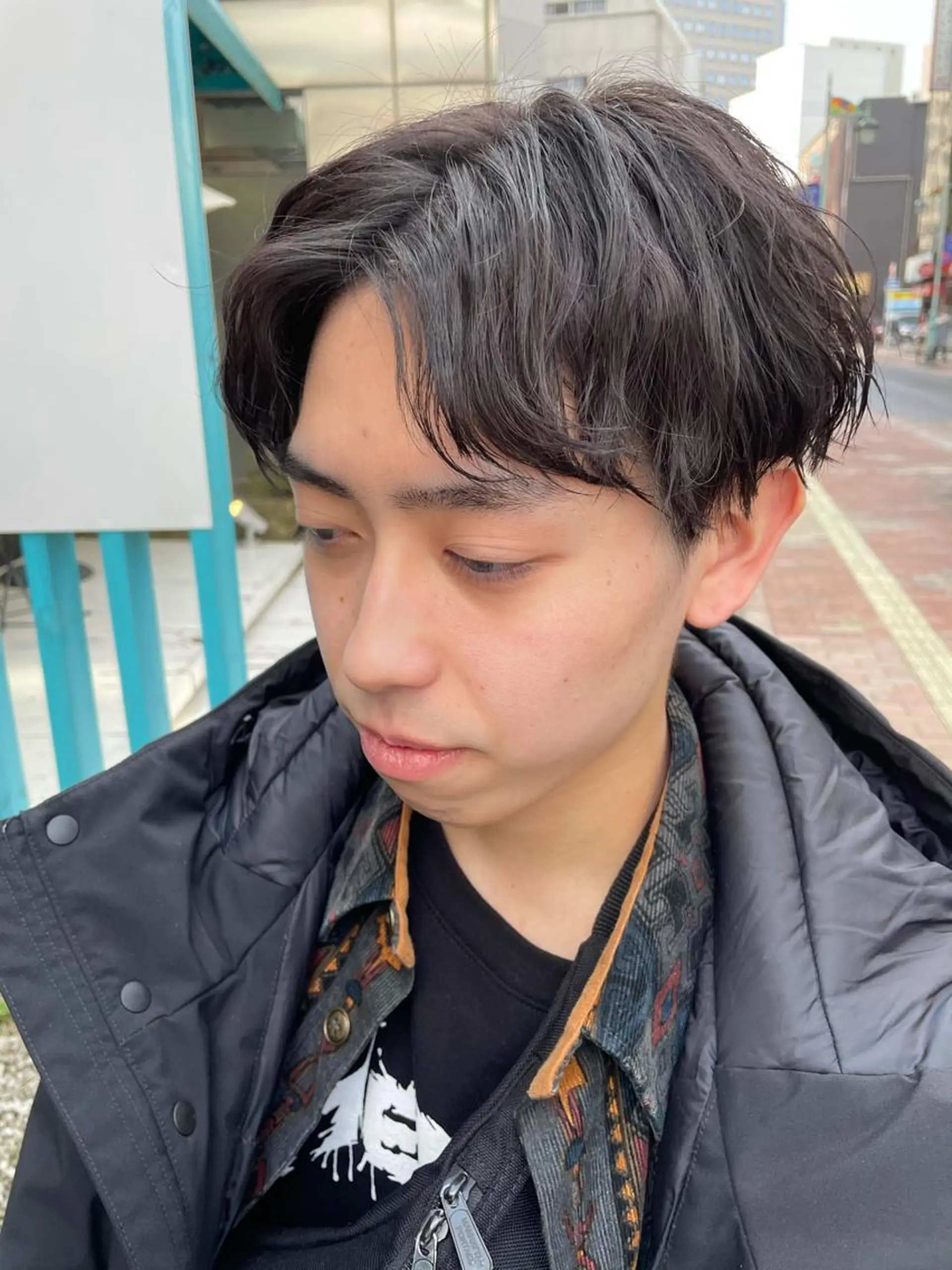 ショート カラー メンズ マッシュ ラベンダーカラー 佐藤 魁人のヘアスタイル