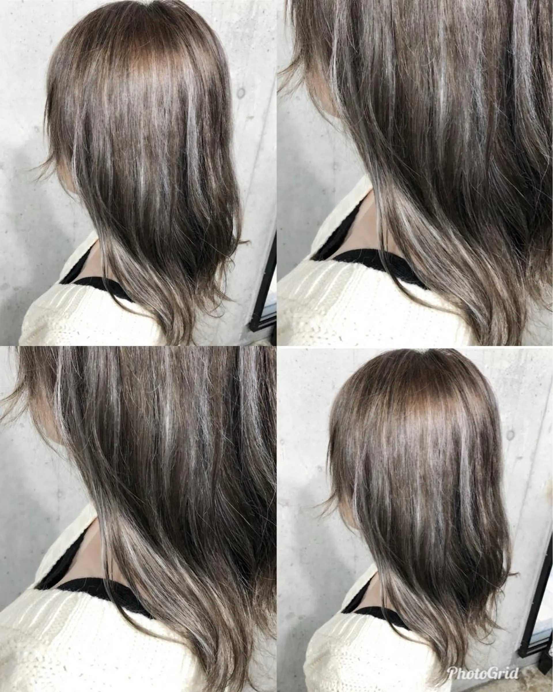 セミロング カラー ハイライトカラー ハイライト 北條 優輝のヘアスタイル