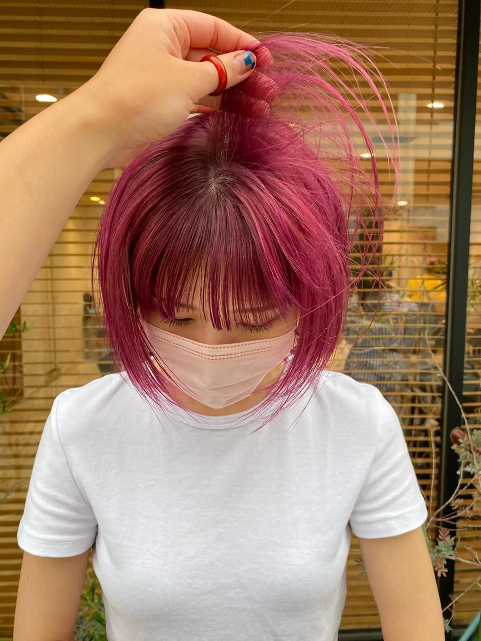 ショート カラー ヘアアレンジ ハイトーンカラー ヘアカラー トリートメント ヘッドスパ パーマ指名No1 /namiのヘアスタイル