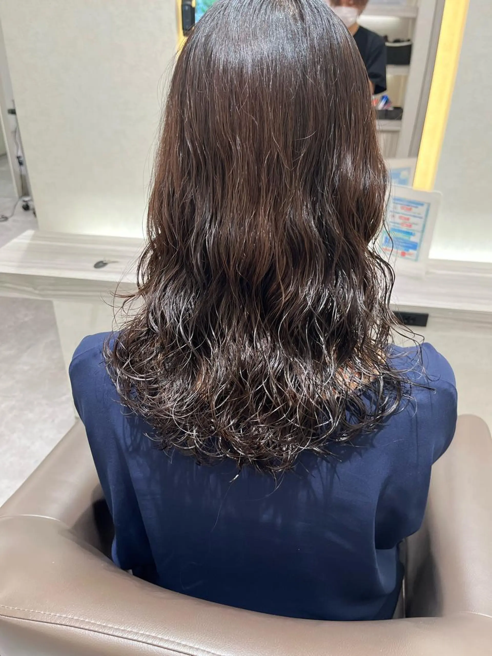 セミロング パーマ セミロングパーマ デジタルパーマ 髪質改善✨縮毛矯正 ✨HARUKI✨のヘアスタイル