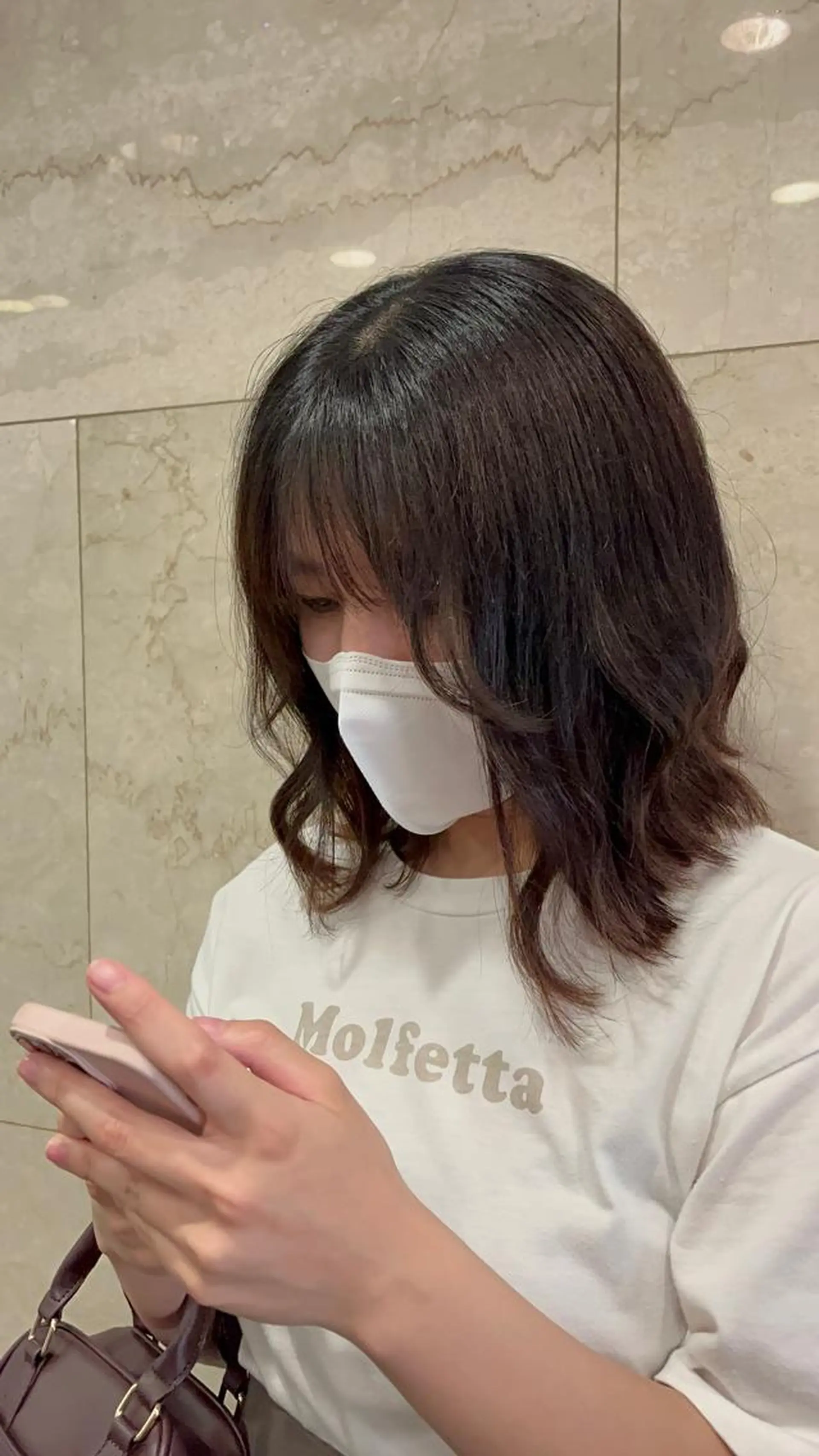 カット えんぐちとも／透明感 カラー／博多ボブのヘアスタイル