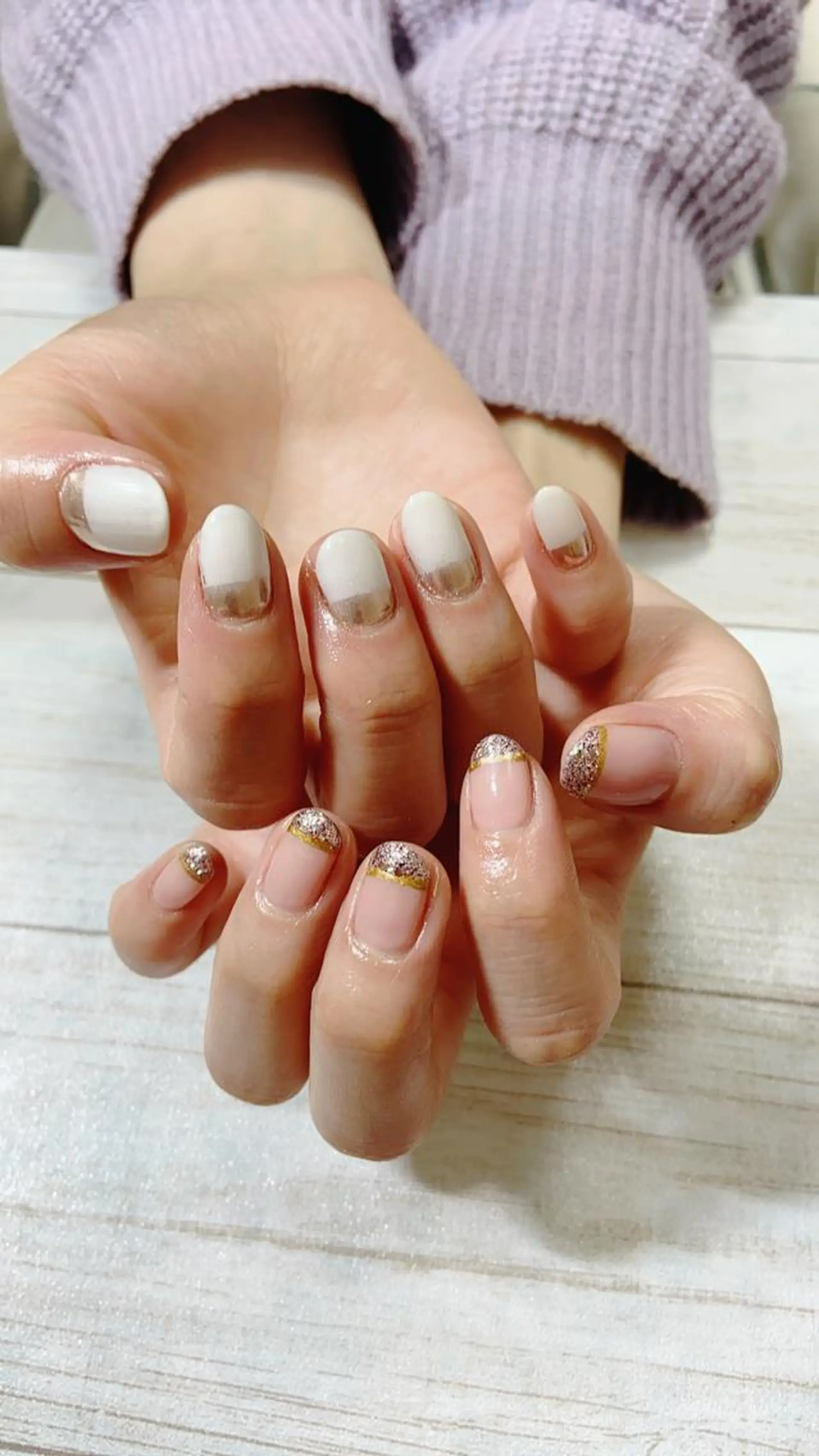 ネイル ミラーネイル ハンドネイル フットネイル Lokahi NAILのネイルデザイン