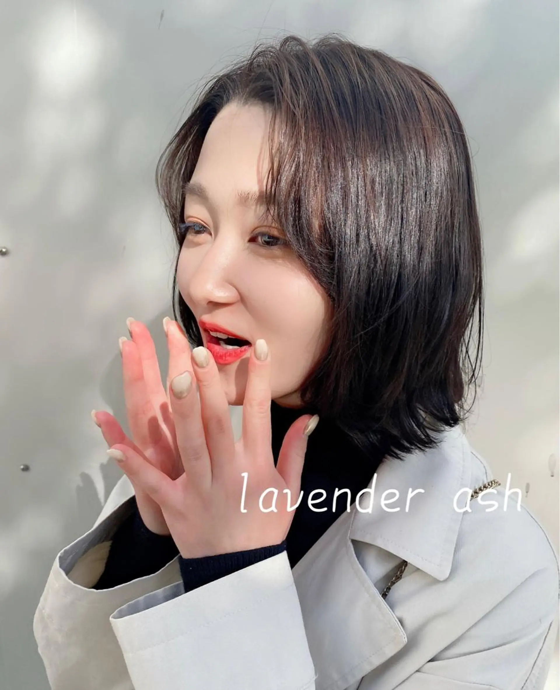 ミディアム アッシュ sugino miyuuのヘアスタイル