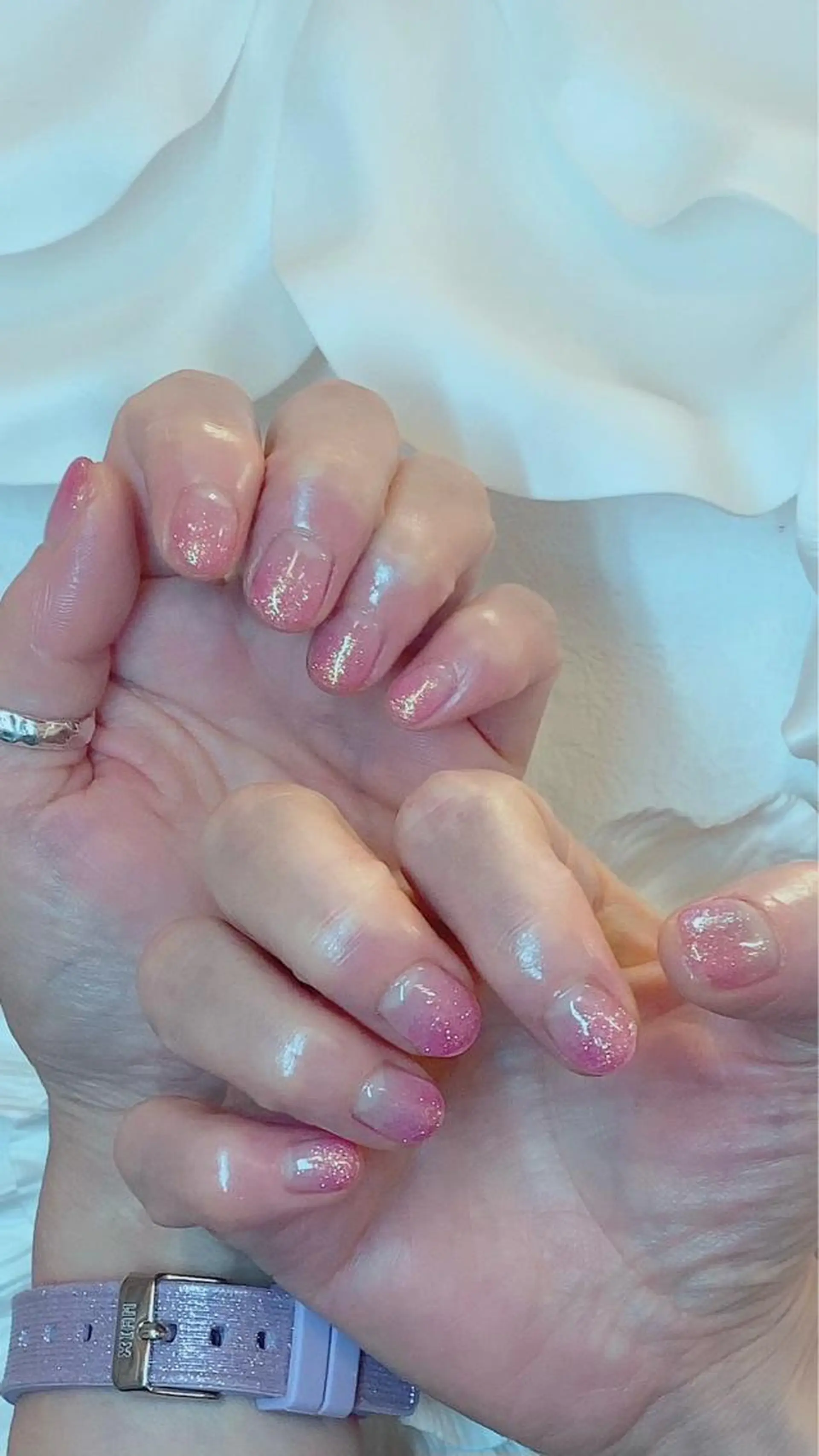 ネイル グラデーション ラメ(グリッター) ラメグラデーション ハンドネイル NailbyN所属・Nail_by N1のネイルデザイン