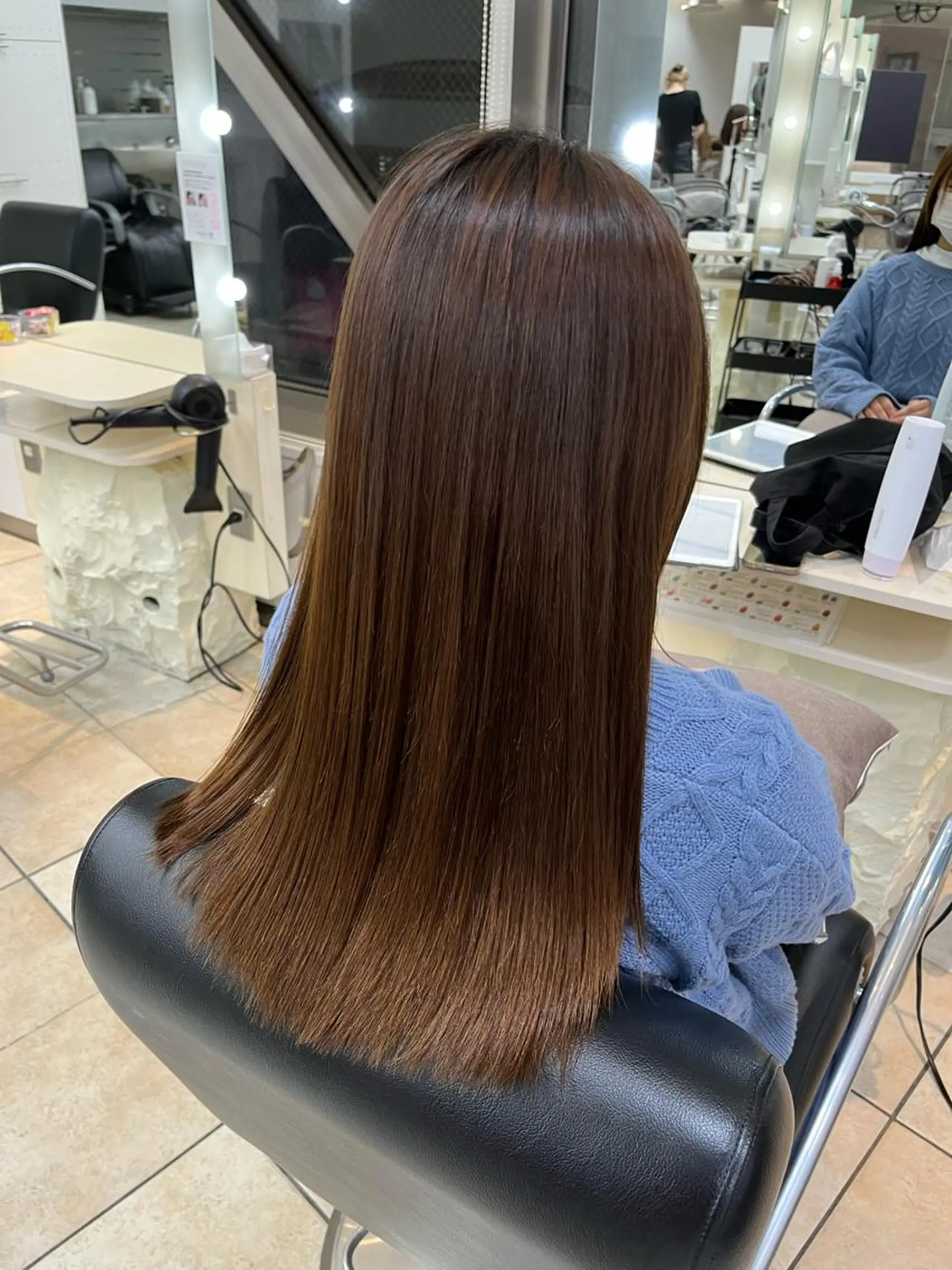 ロング パーマ ストレートパーマ MITSUKI🤍 モテ髪×韓国レイヤーのヘアスタイル