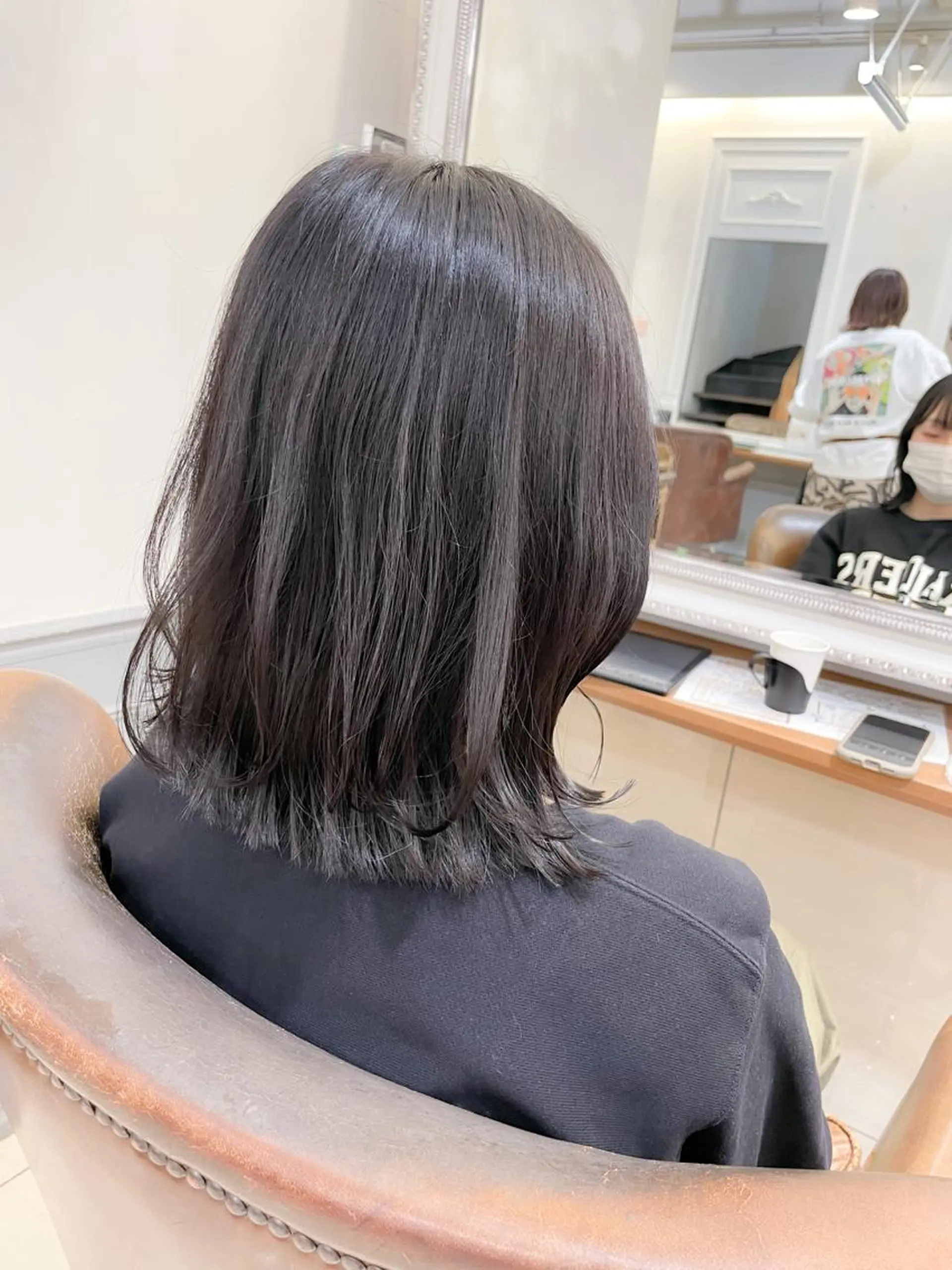 ミディアム カラー 切りっぱなしボブ ボブ カット ヘアカラー ✨カラー支持No.1 🧸ワキ カナコ🧸のヘアスタイル