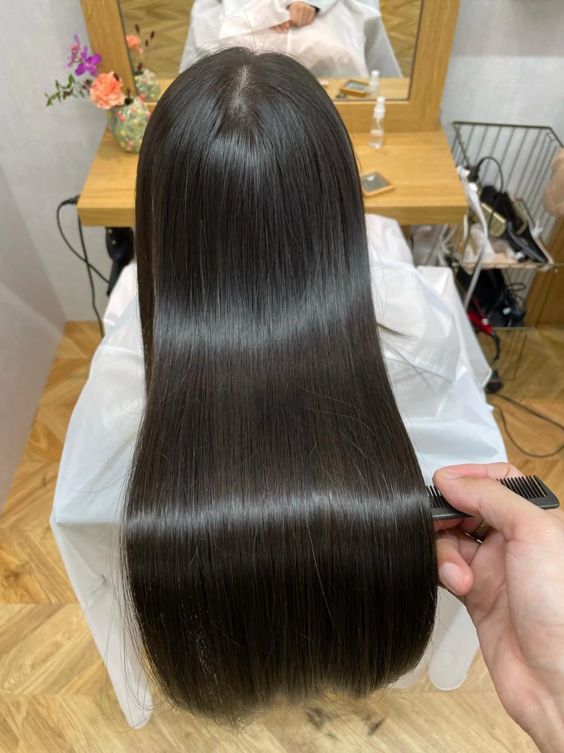 ロング カラー パーマ 縮毛矯正 トリートメント youres hair はなれ店所属・最高峰🌈髪質改善 縮毛矯正💖後藤のヘアスタイル
