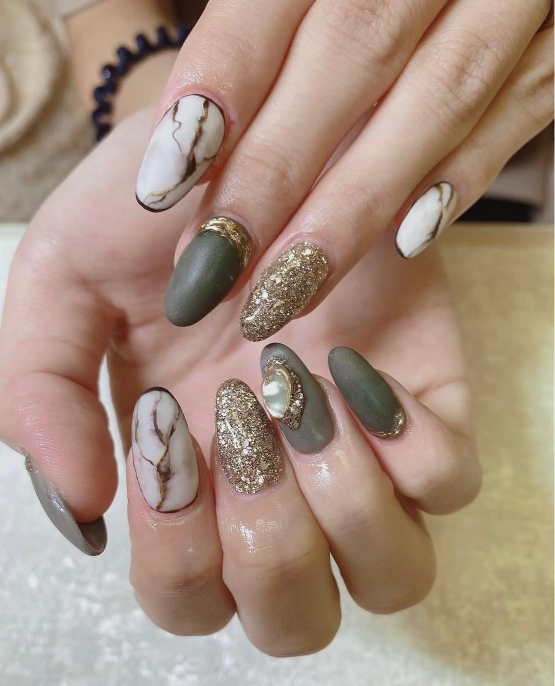 ミディアム ハンドネイル JNA認定講師🌸 RIEのネイルデザイン