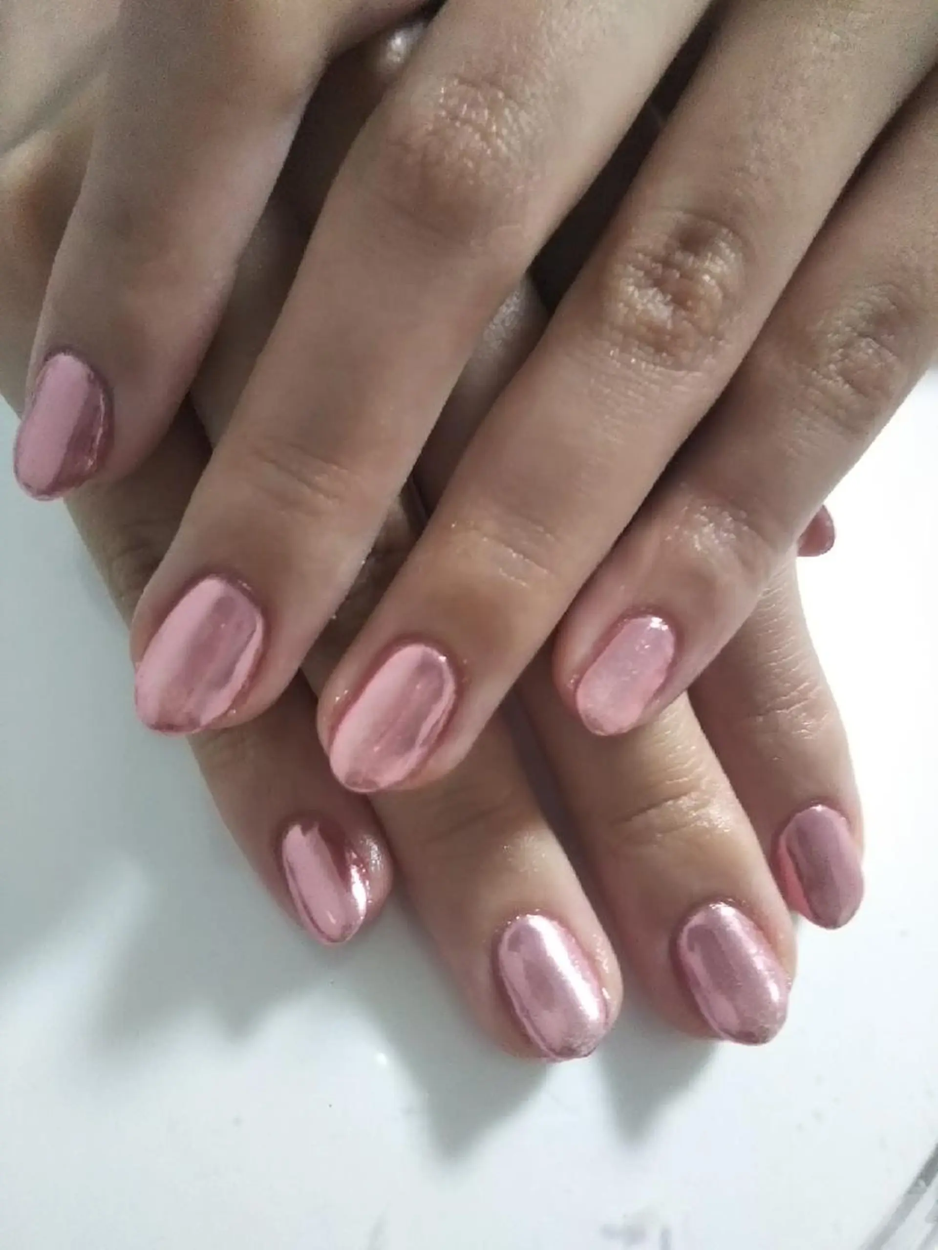 ネイル ミラーネイル ピンク ハンドネイル NAIL_ROOM_R所属・NAIL_ROOM Rのネイルデザイン