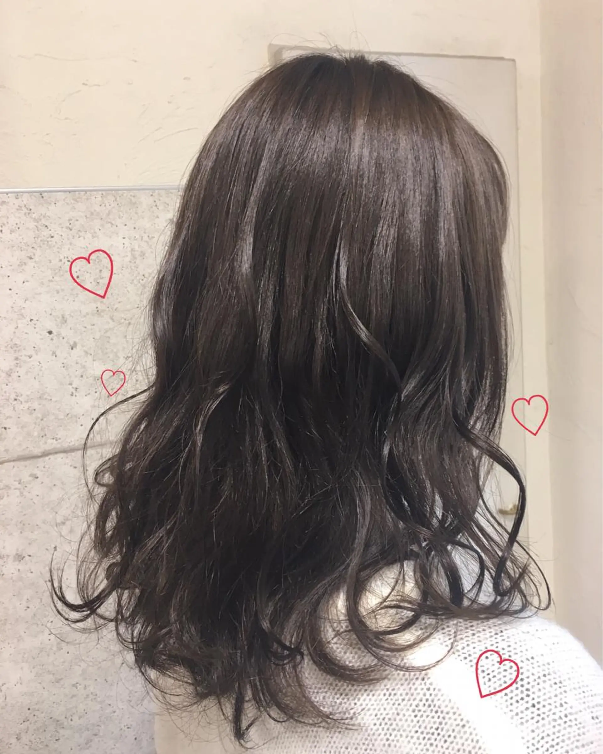 ロング カラー ケアカラー グレージュ RUMéL 🌙YUIのマツエク・マツパデザイン