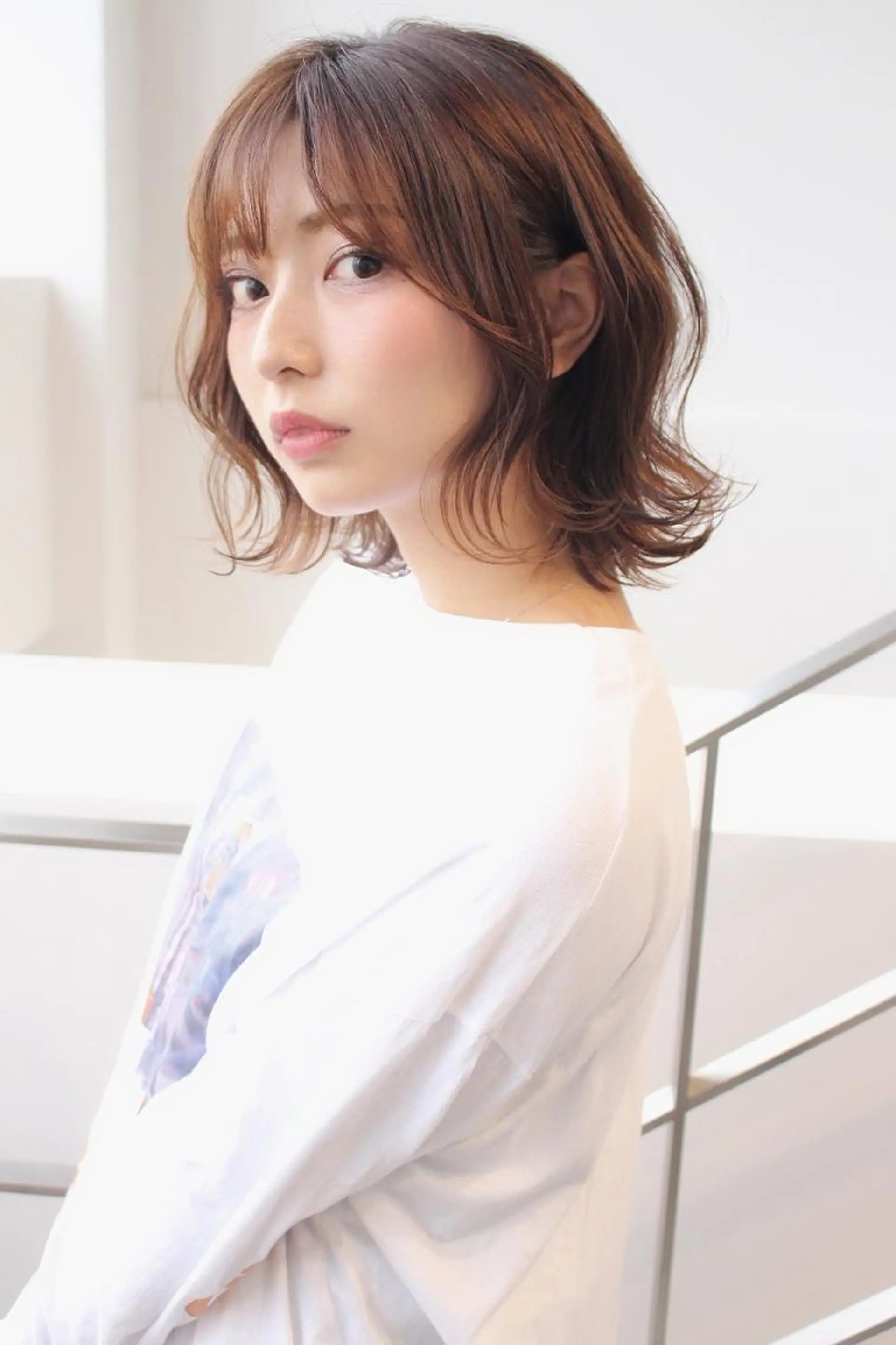 ミディアム 荻原 康成のヘアスタイル