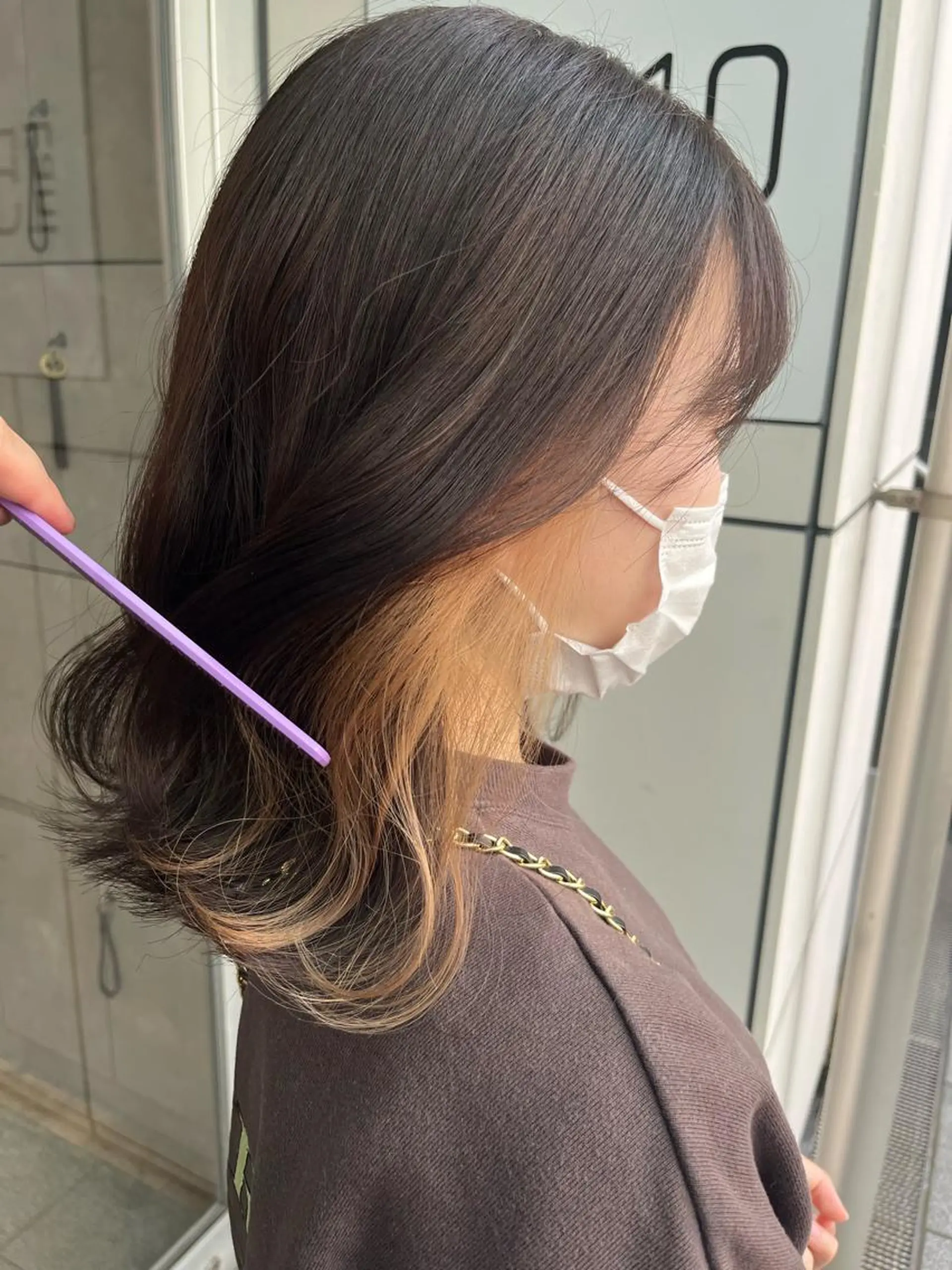 ミディアム カラー 🎀透明感ブリーチ カラー🎀ミズキのヘアスタイル