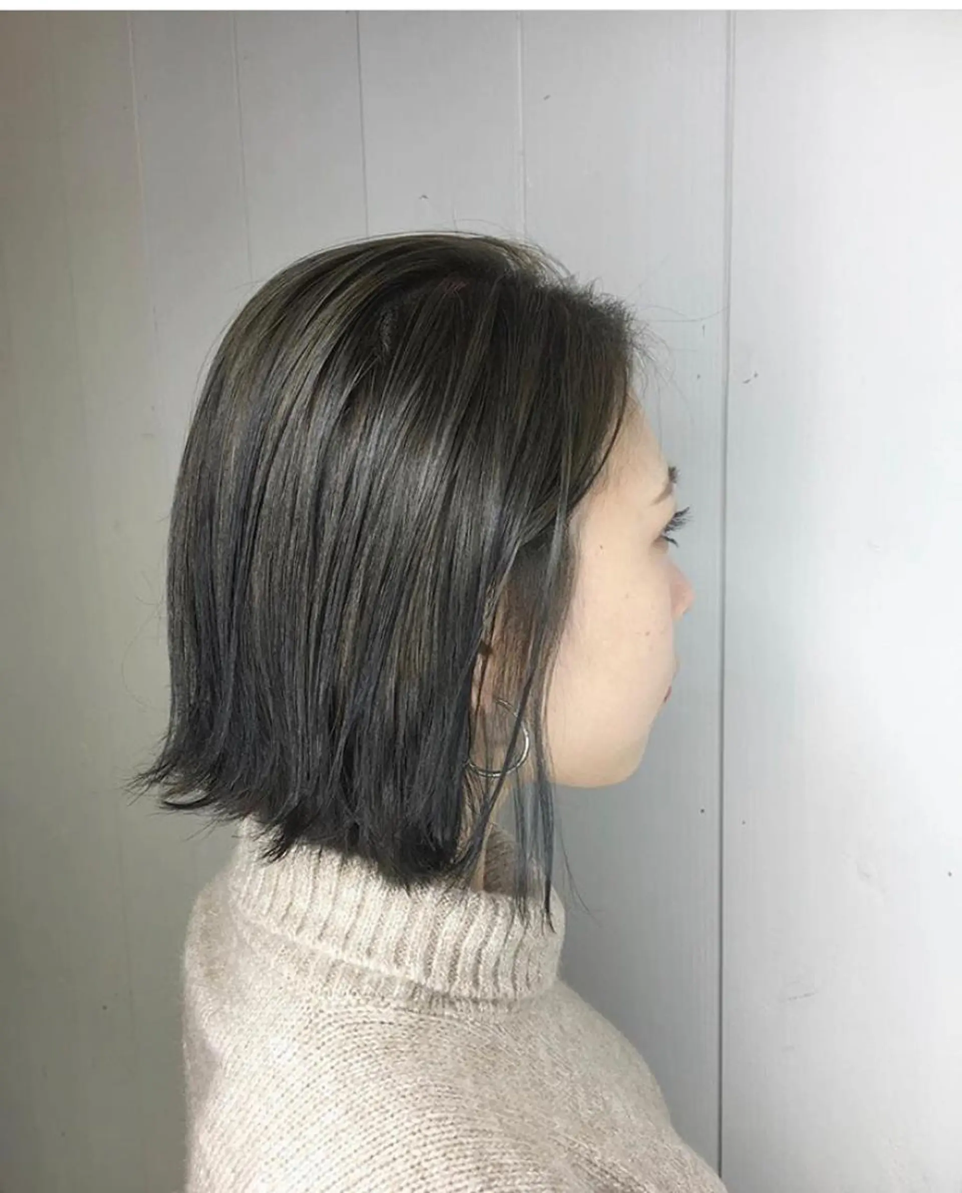 ミディアム 切りっぱなしボブ ボブ ボブカット 佐々木 祐太のヘアスタイル