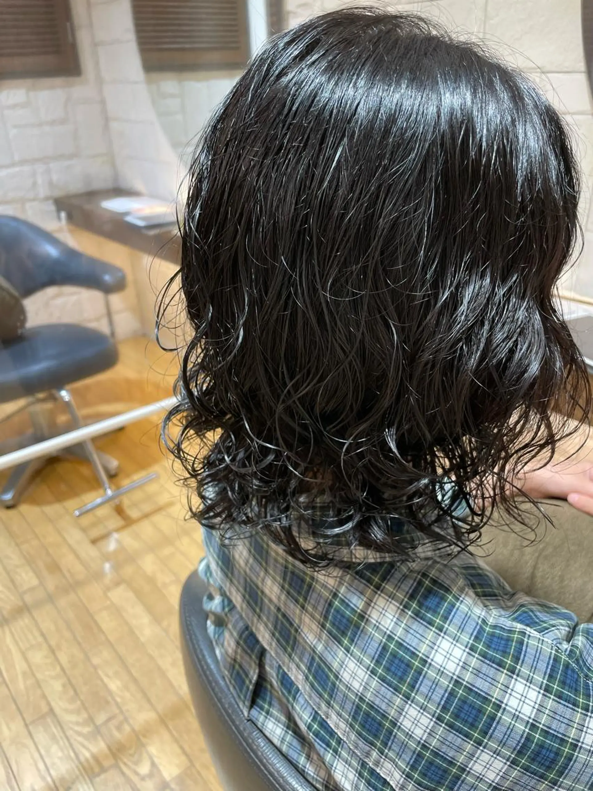 ミディアム パーマ カット パーマ トリートメント 佐賀里栞南🌼🐰 /ナチュラルスタイルのヘアスタイル