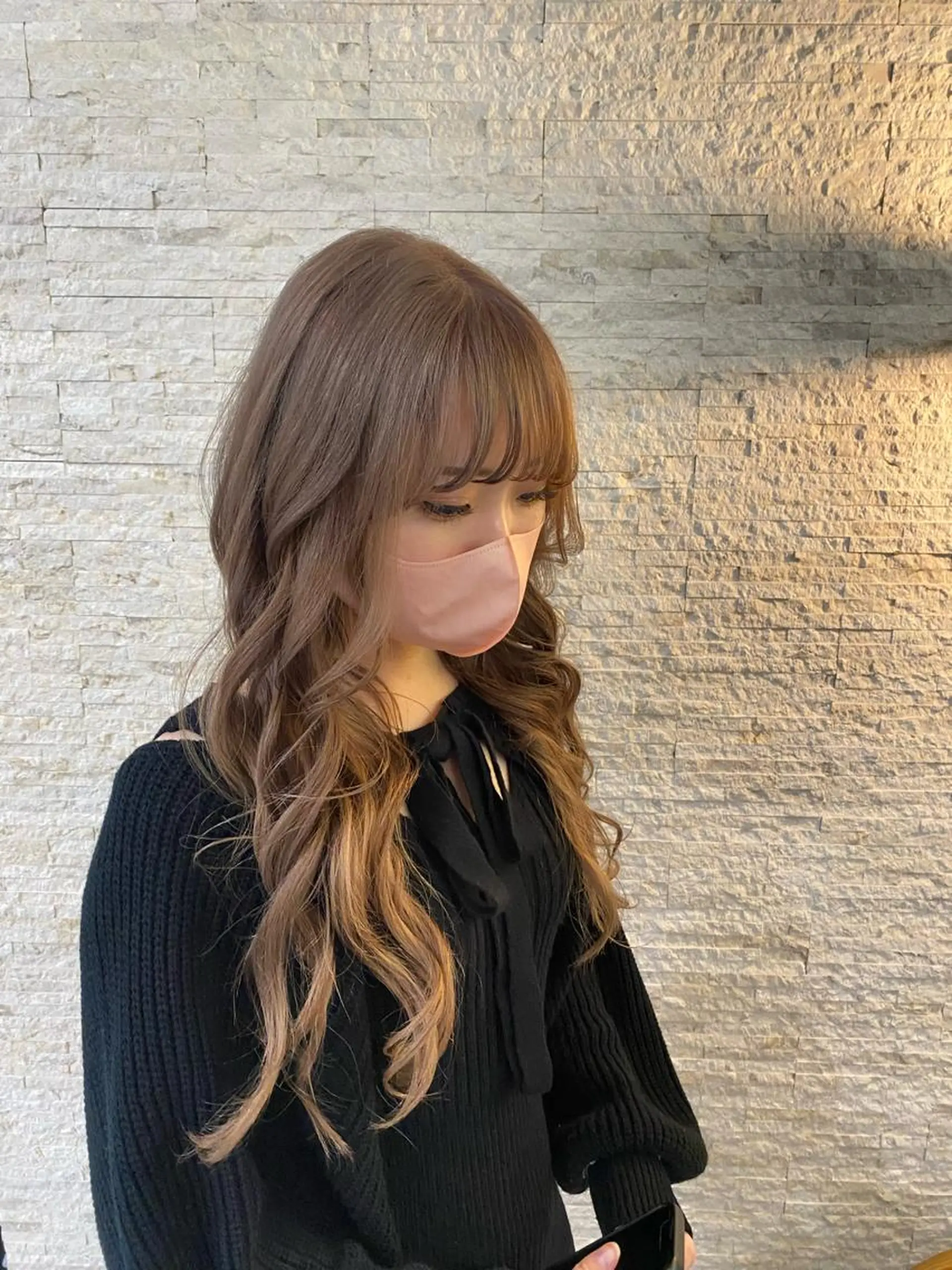 ロング カラー ベージュカラー ダブルカラー ミルクティーベージュ Agu hair TENOE大宮氷川参道店所属・☀️透明感艶感カラー 増田魁土☀️のヘアスタイル