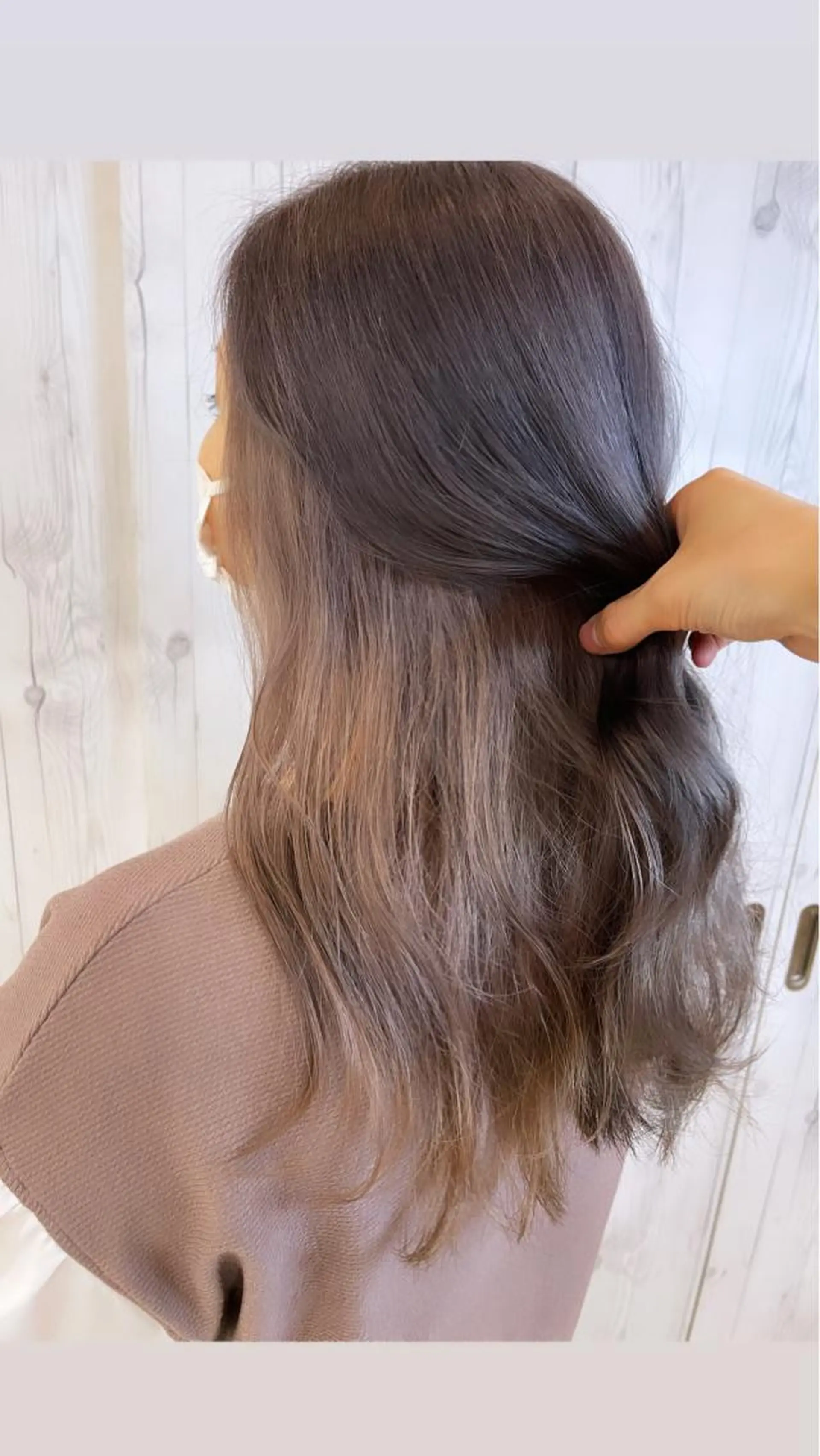 カラー グレージュ ヘアカラー 名古屋のピンク好き かずくん🦩のヘアスタイル