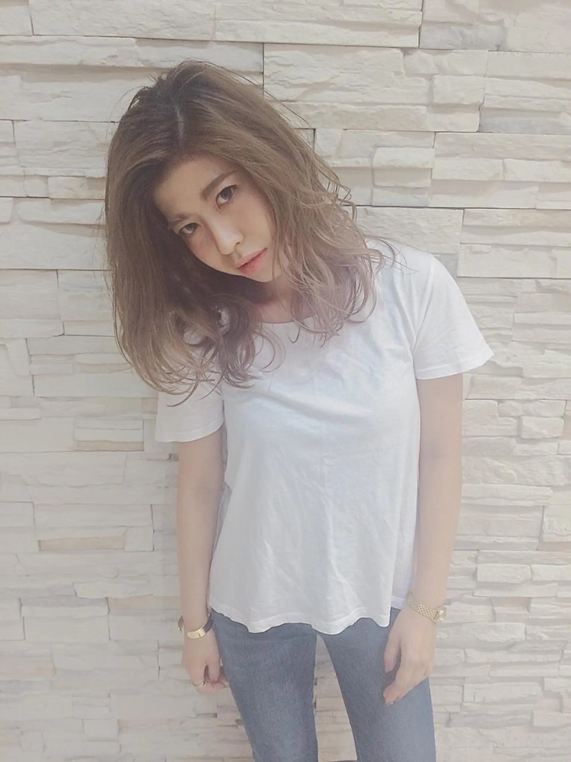 セミロング 新宿 木下拓哉のヘアスタイル