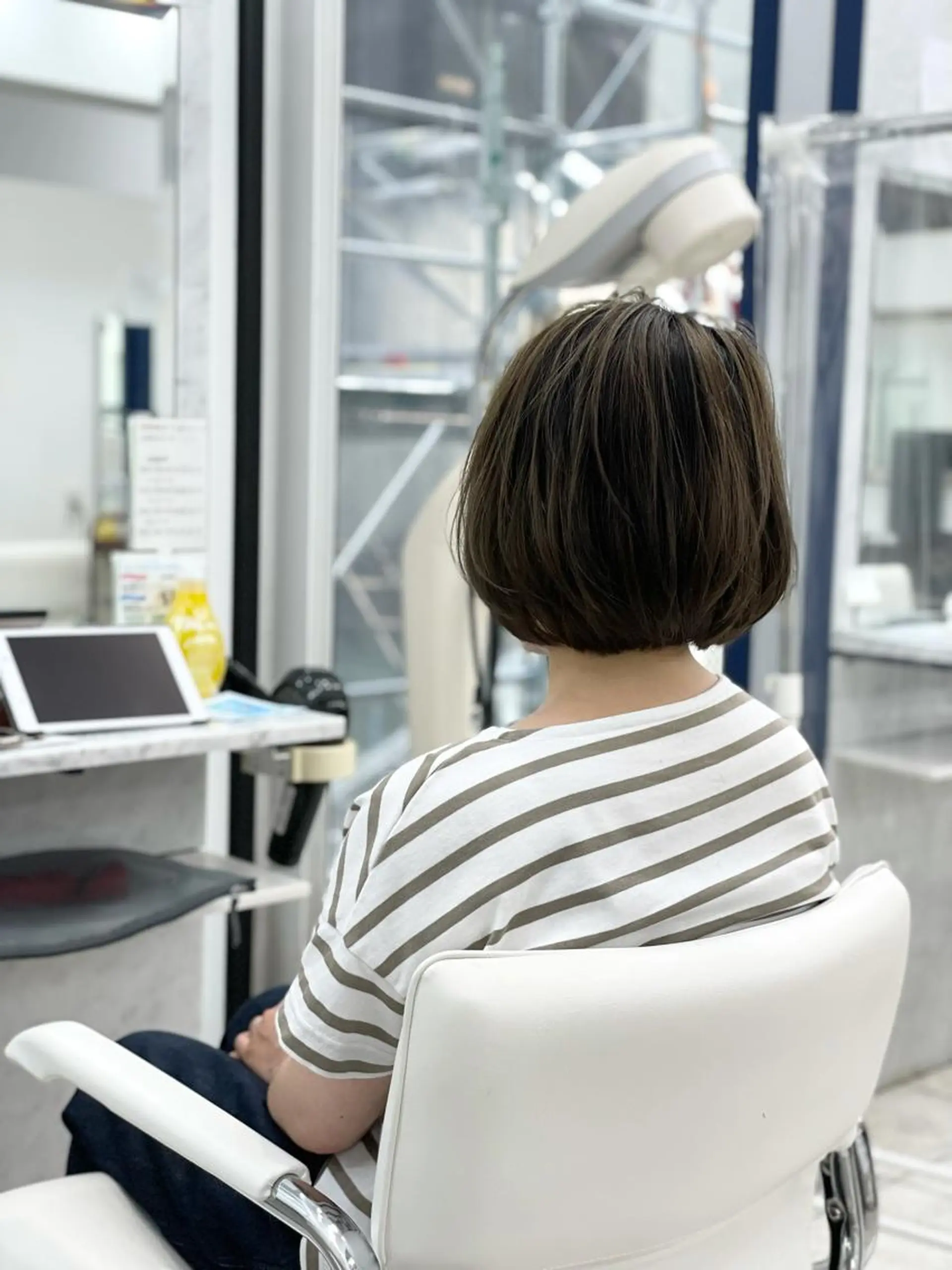 ミディアム カラー バレイヤージュ ボブ レイヤーカット 相武台ショート特化 💐川崎希💐のヘアスタイル