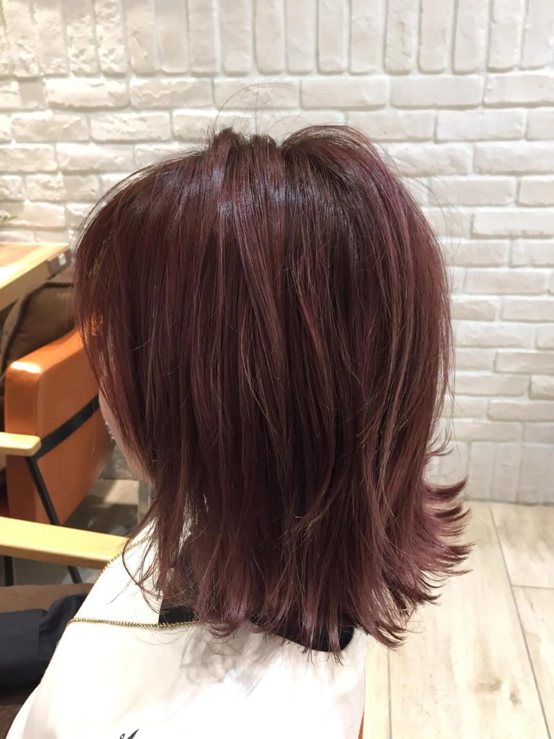 ミディアム カラー ピンクカラー 吉岡 三四朗のヘアスタイル