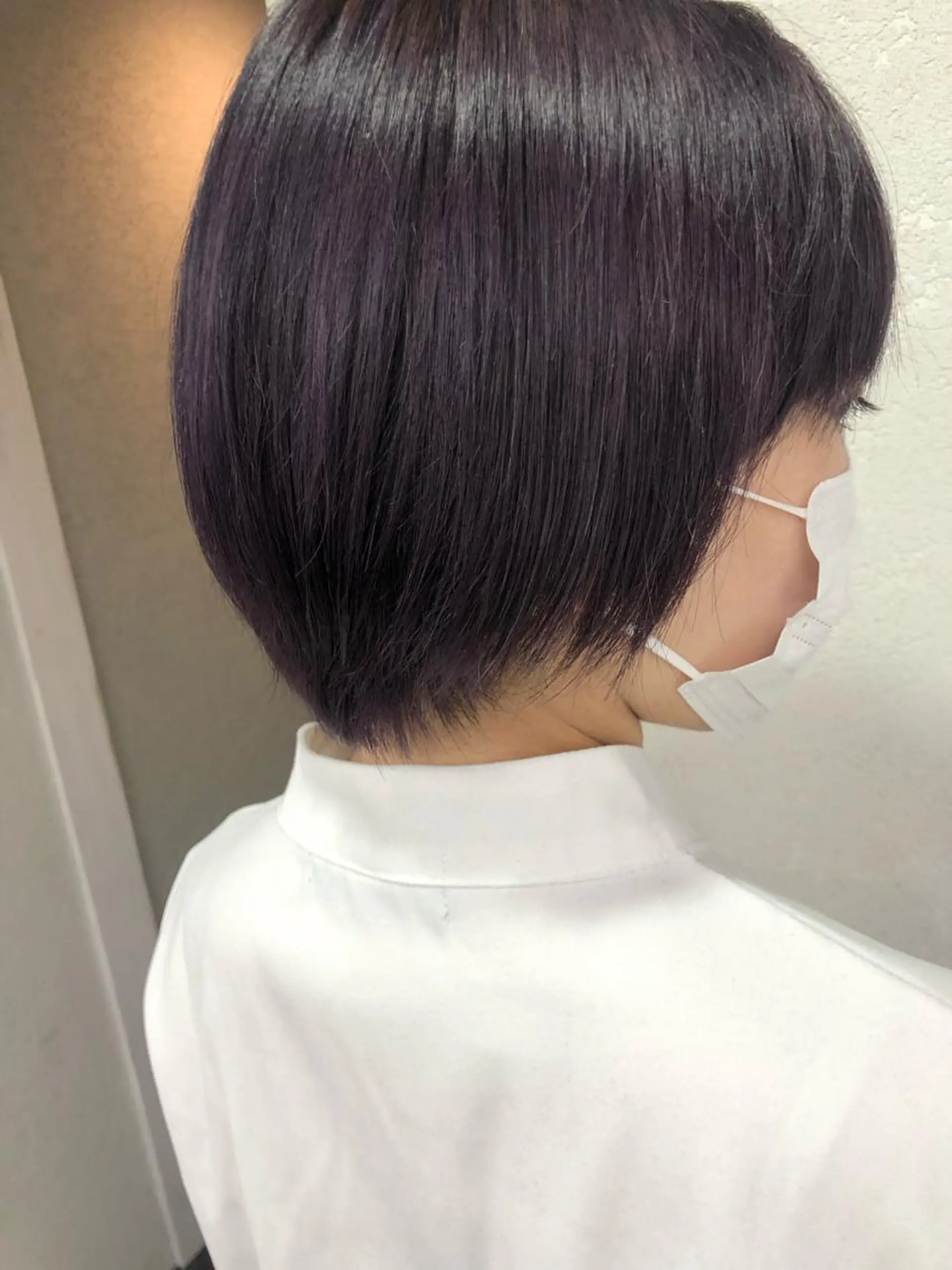 ショート カラー 黒髪 ブルーカラー ブルーブラック ブルージュ 韓国風カラー 髪質改善縮毛矯正× 艶髪カラー板垣智大のヘアスタイル
