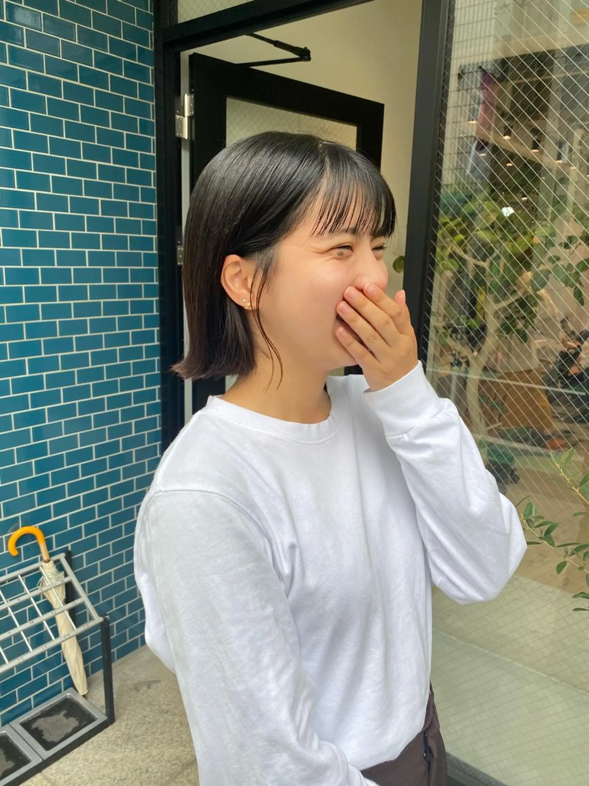 ミディアム カラー パーマ ヘアアレンジ ボブ パーマスタイル🔅 sayacaのヘアスタイル