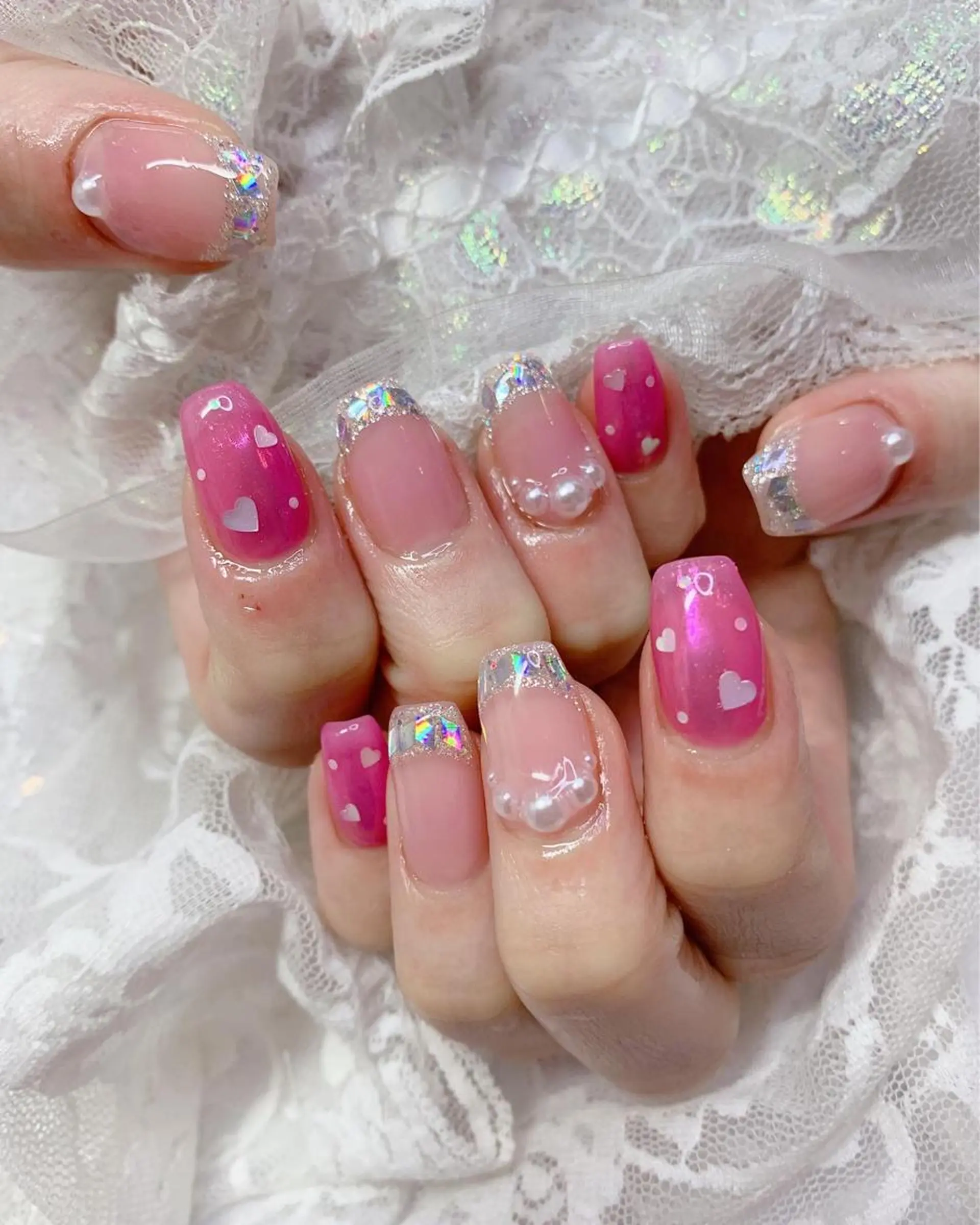 ネイル ハンドネイル La neige* yuki 🥯🍑のネイルデザイン